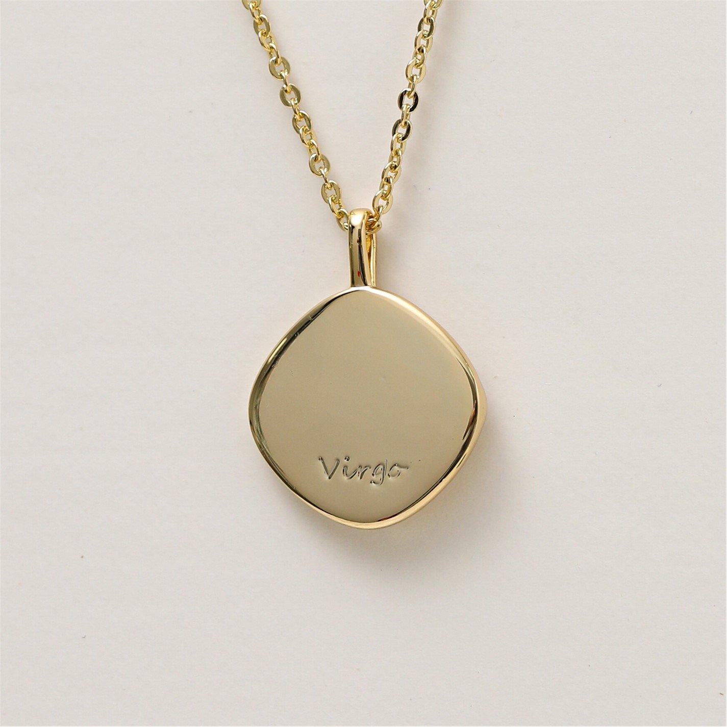 Gold - Jon Richard - Gold Plated Molten Horoscope Necklace - Virgo - 4