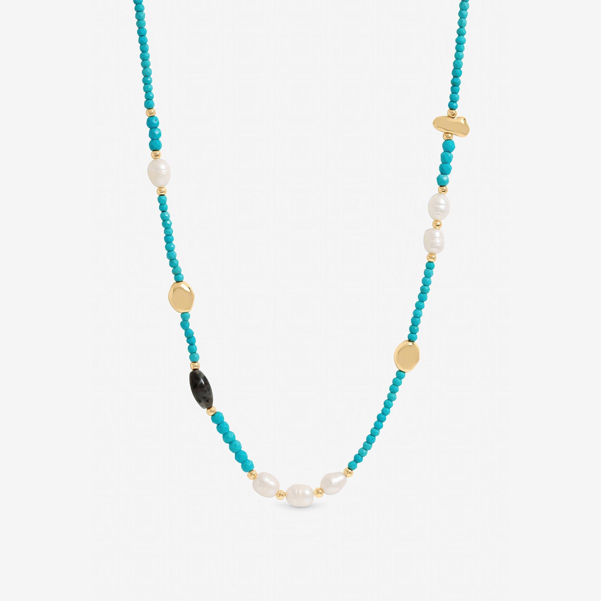 Silver - Jon Richard - Turquoise Beaded Necklace