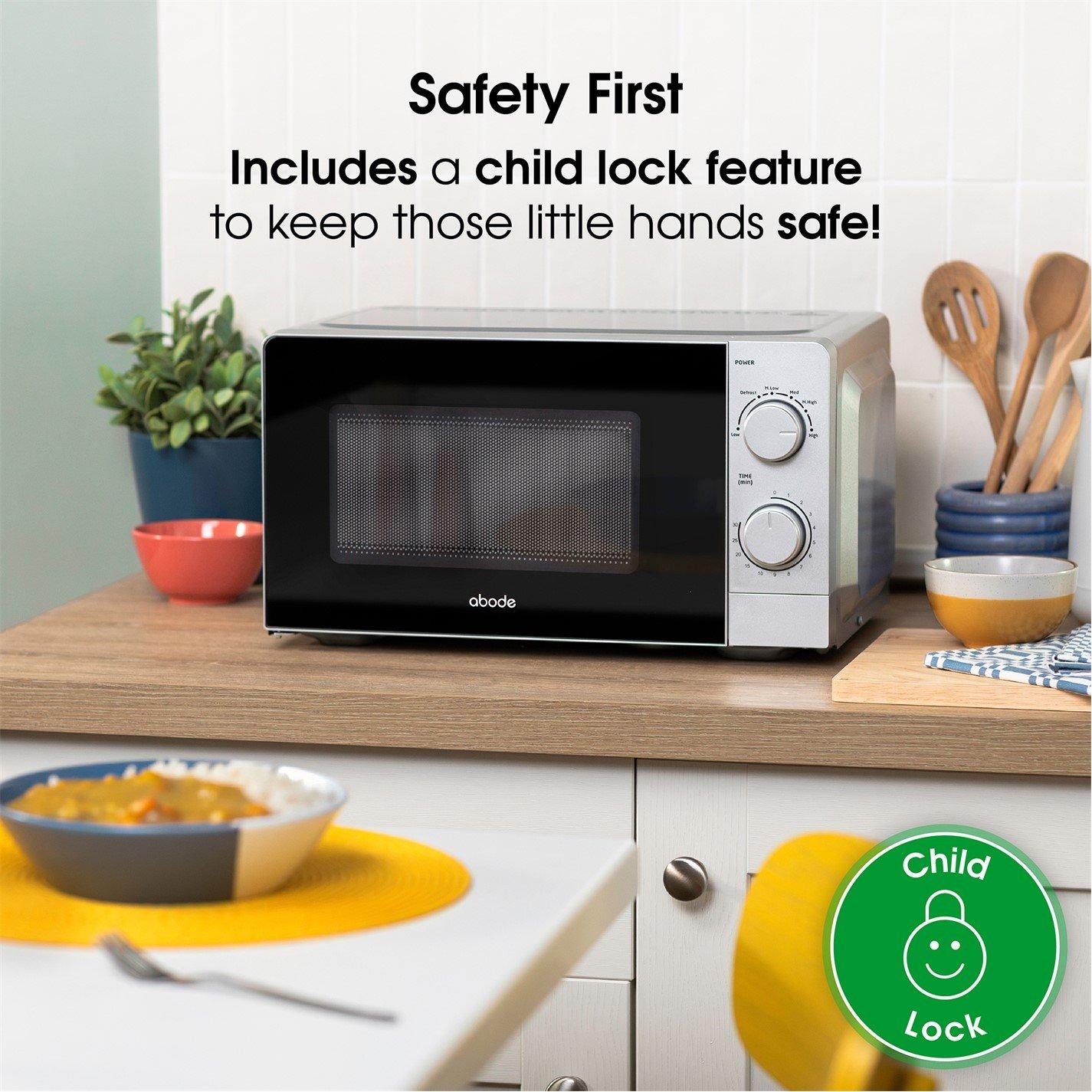 Silver - Abode - AMM2005S 20L Silver Manual Microwave - 7