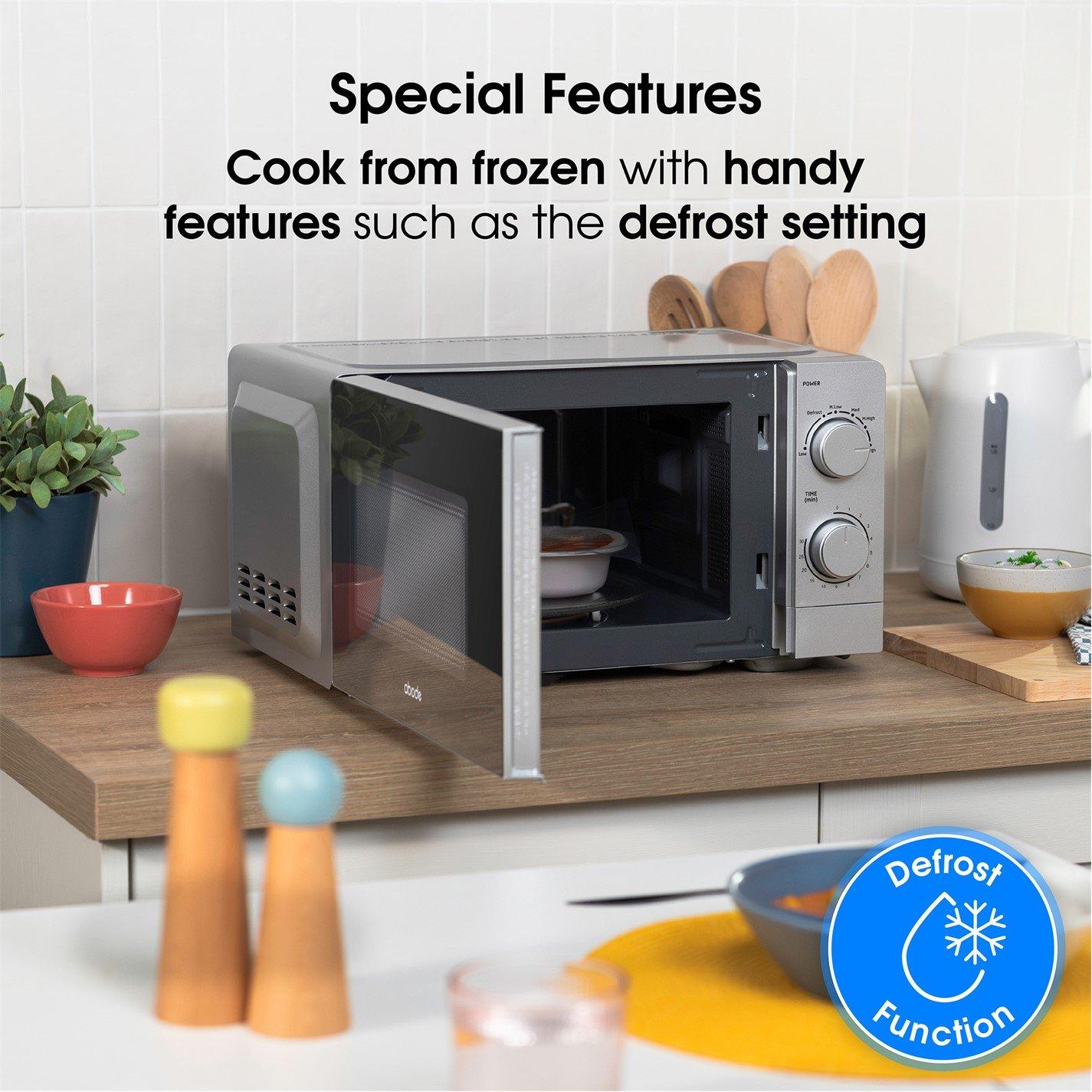 Silver - Abode - AMM2005S 20L Silver Manual Microwave - 8