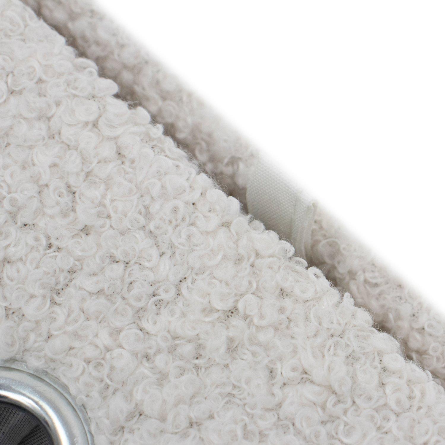 White - JVL - Shiro Boucle Fabric Cube Foldable Organiser - 6