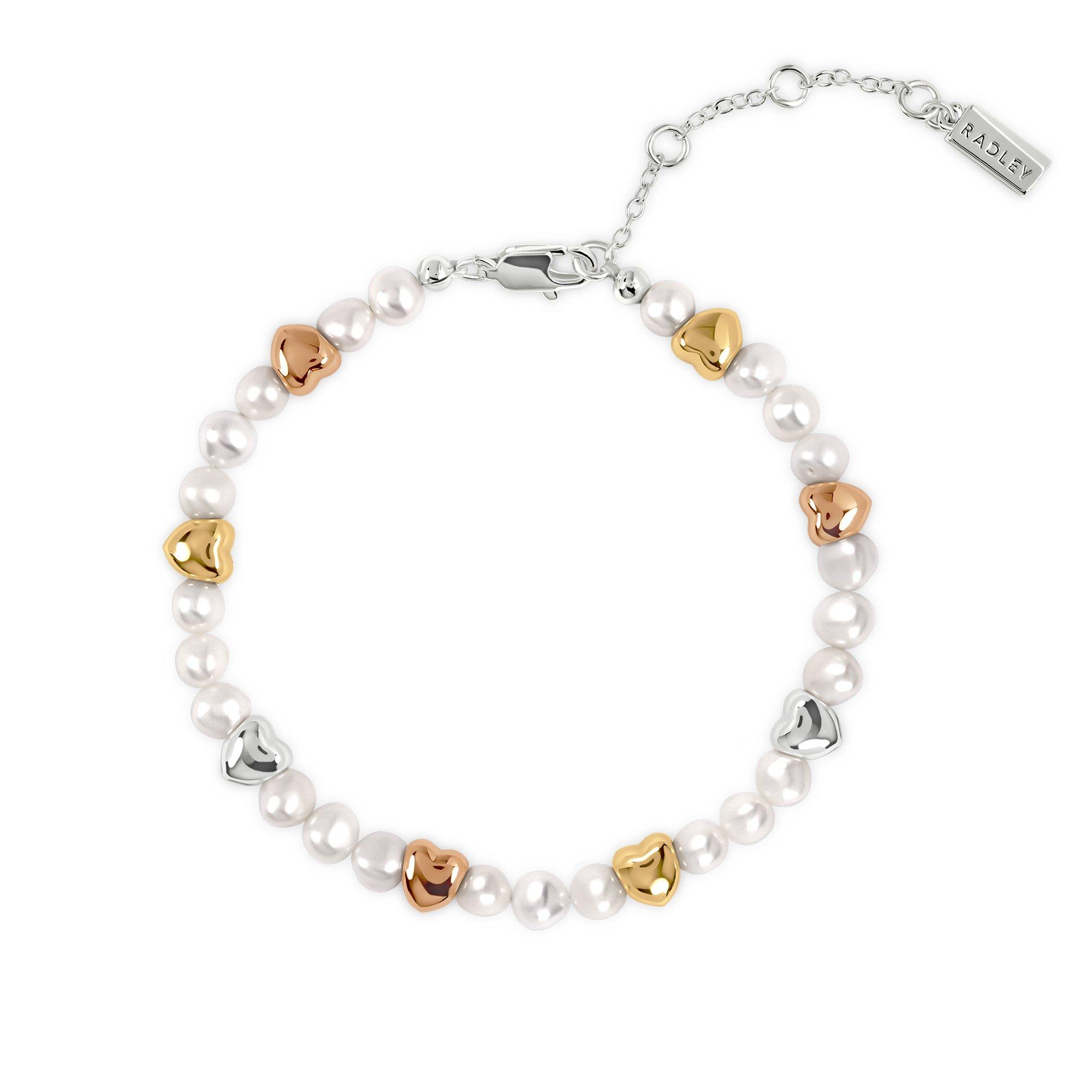 Gold - Radley - Radley Triple Plate Pearl Heart Bracelet - 1