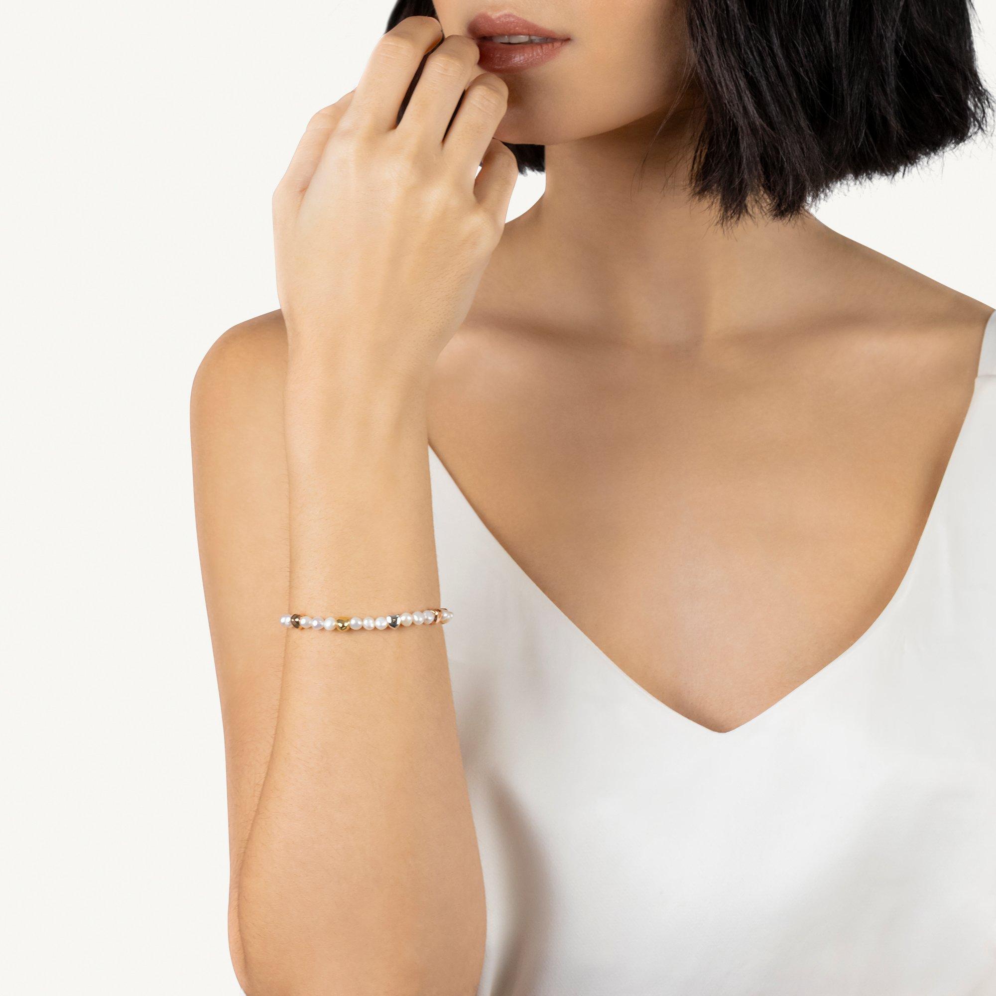 Gold - Radley - Radley Triple Plate Pearl Heart Bracelet - 2