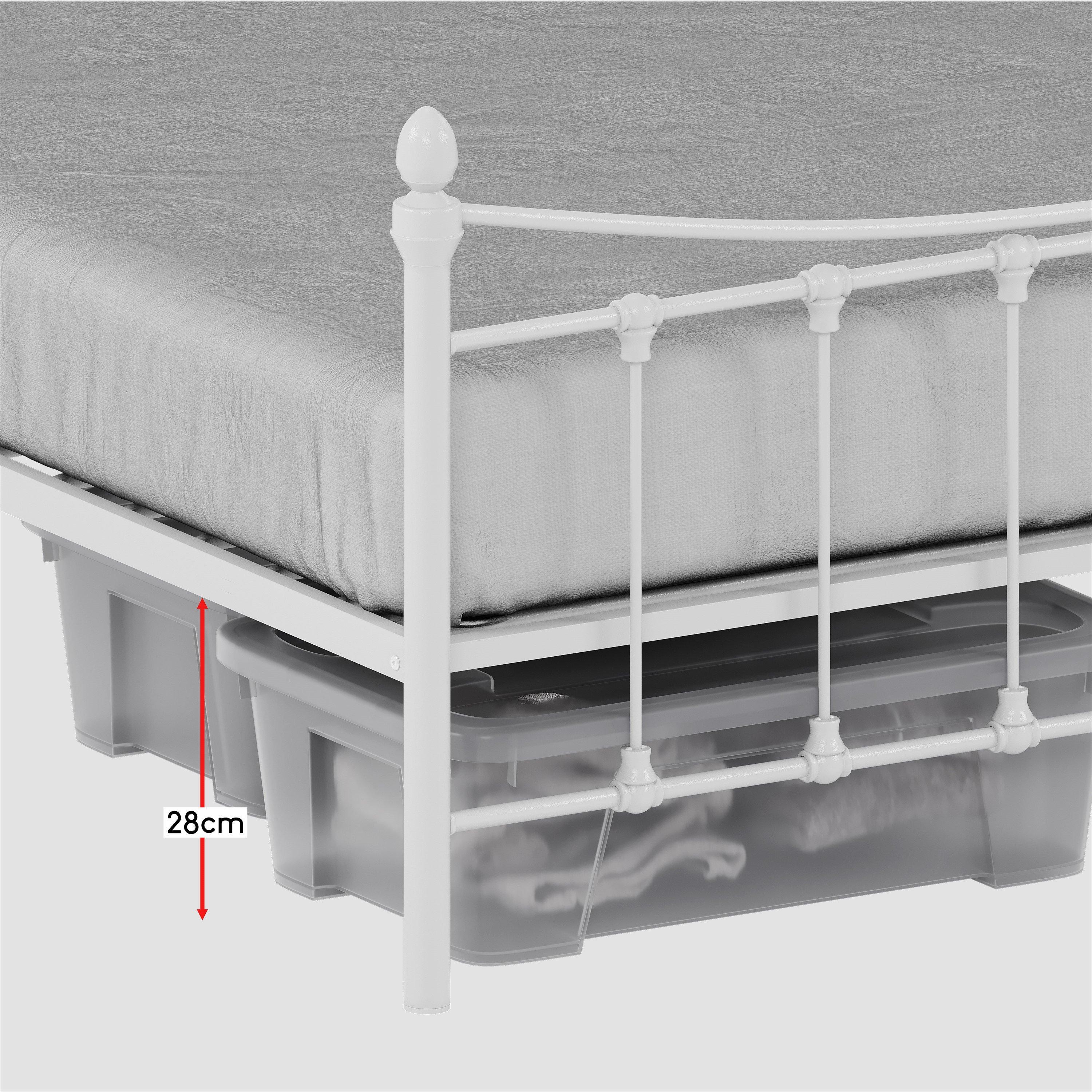 White - Lassic - Vida Designs Paris King Size Metal Bed - 4