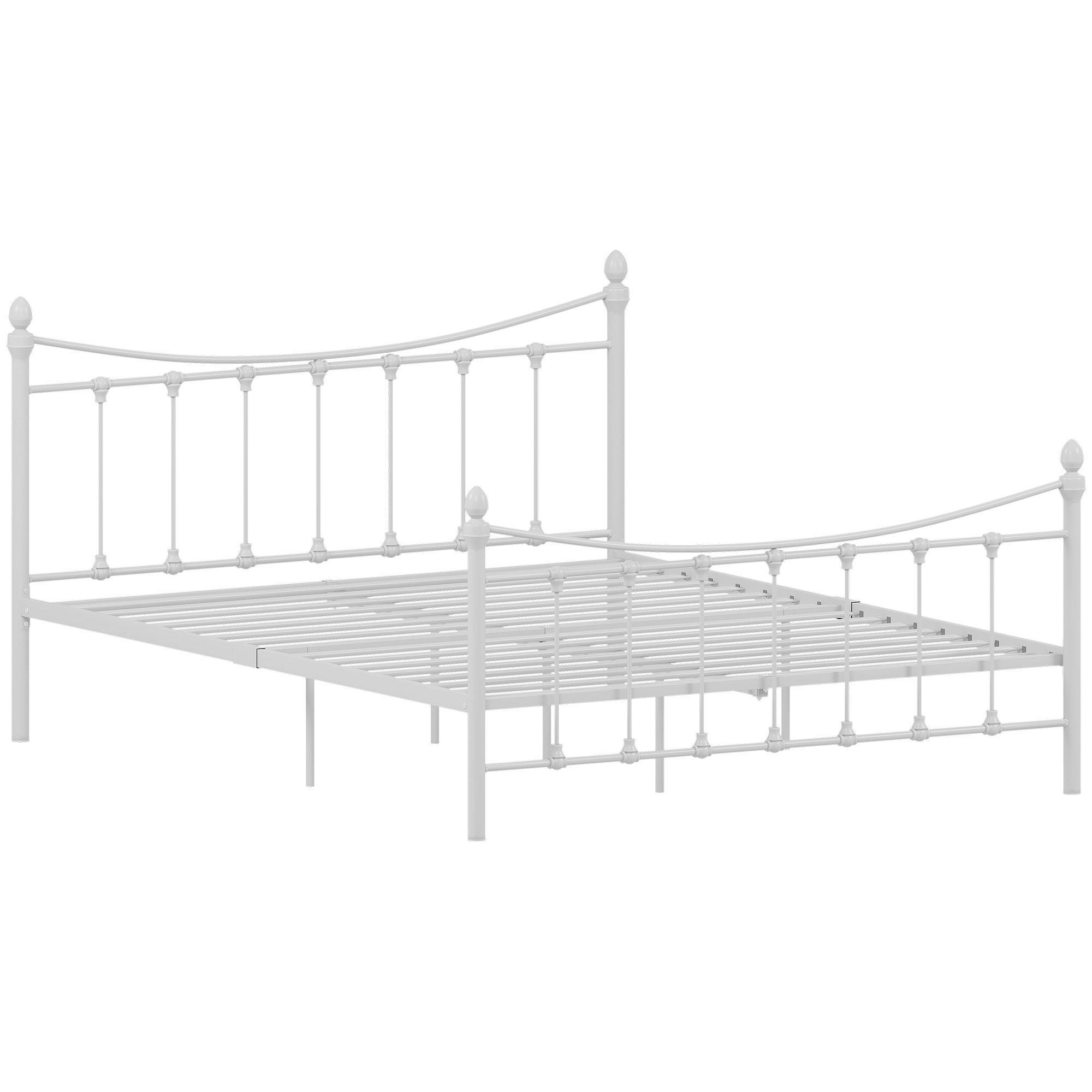 White - Lassic - Vida Designs Paris King Size Metal Bed - 8