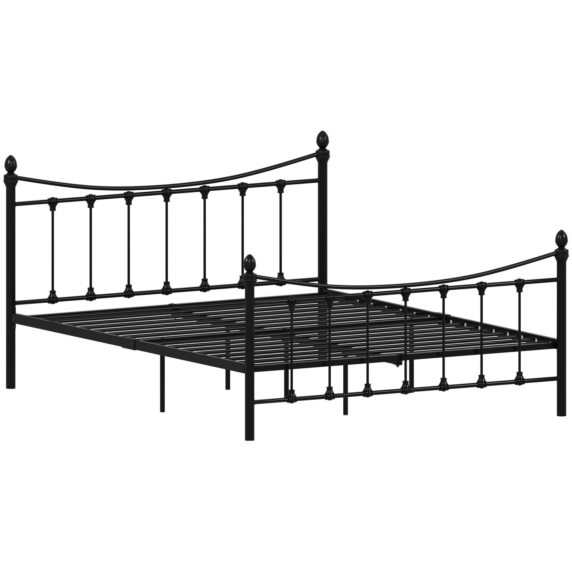Black - Lassic - Vida Designs Paris King Size Metal Bed - 8