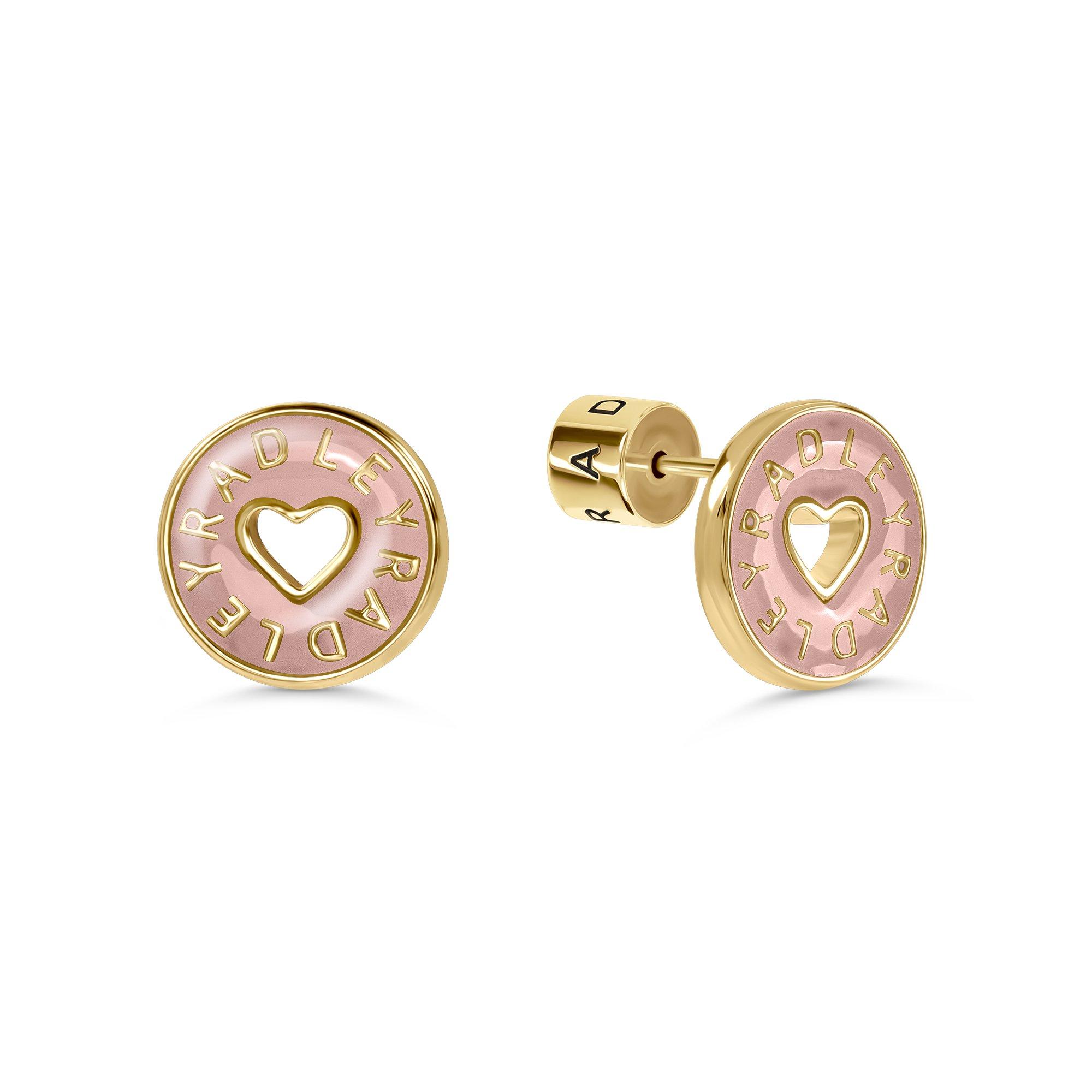 Gold - Radley - Radley 18ct Gold Plated Heart Earrings - 1