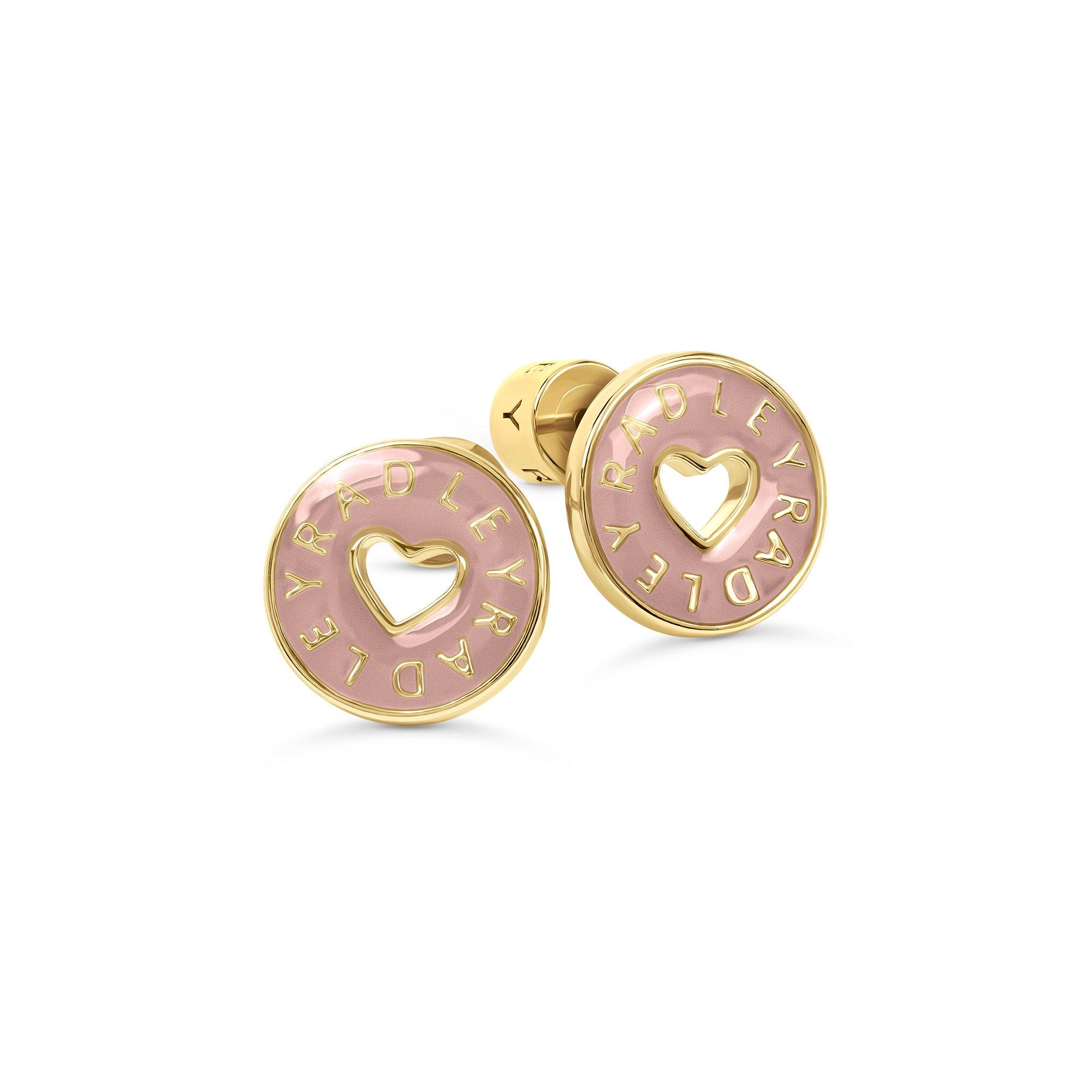 Gold - Radley - Radley 18ct Gold Plated Heart Earrings - 3