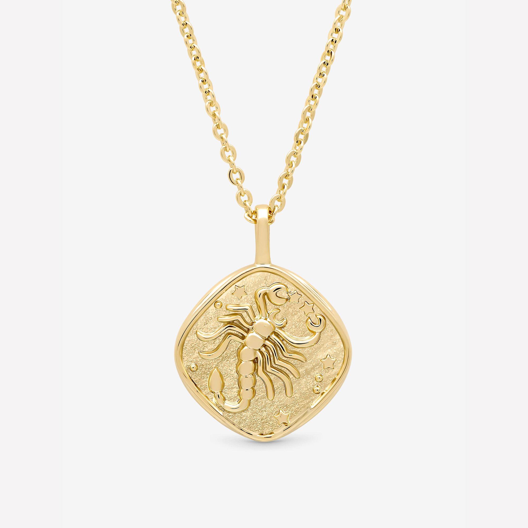 Gold - Jon Richard - Gold Plated Molten Horoscope Necklace - Scorpio - 2