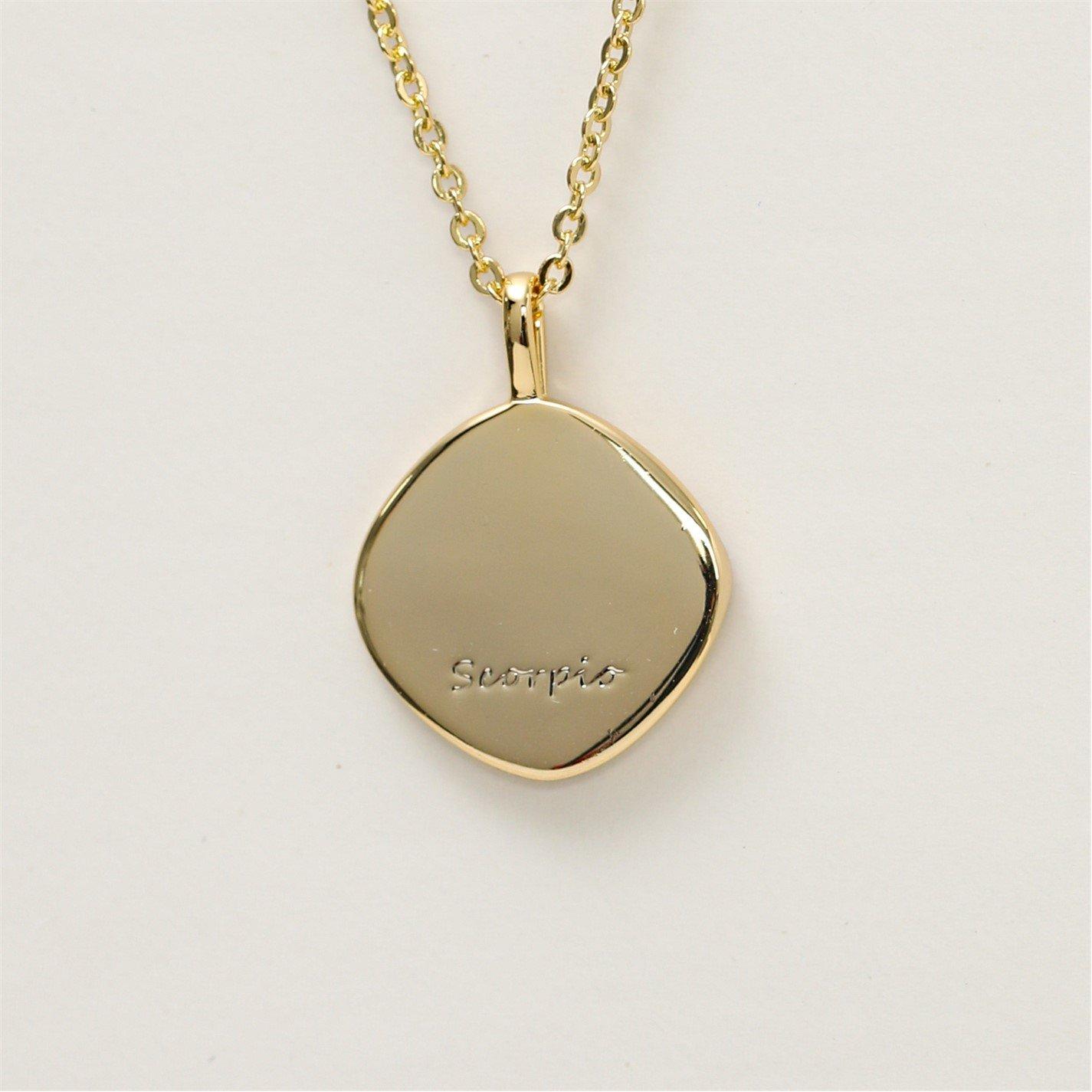 Gold - Jon Richard - Gold Plated Molten Horoscope Necklace - Scorpio - 4
