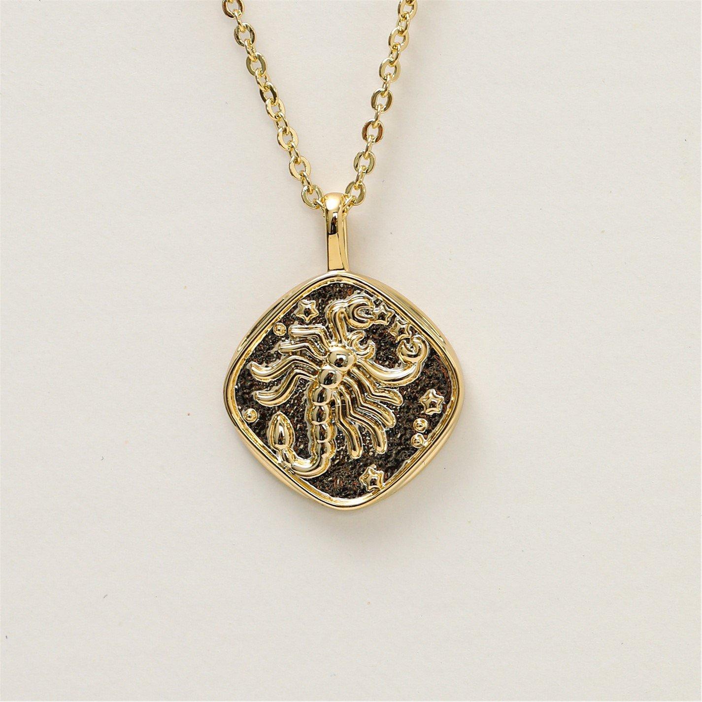 Gold - Jon Richard - Gold Plated Molten Horoscope Necklace - Scorpio - 6