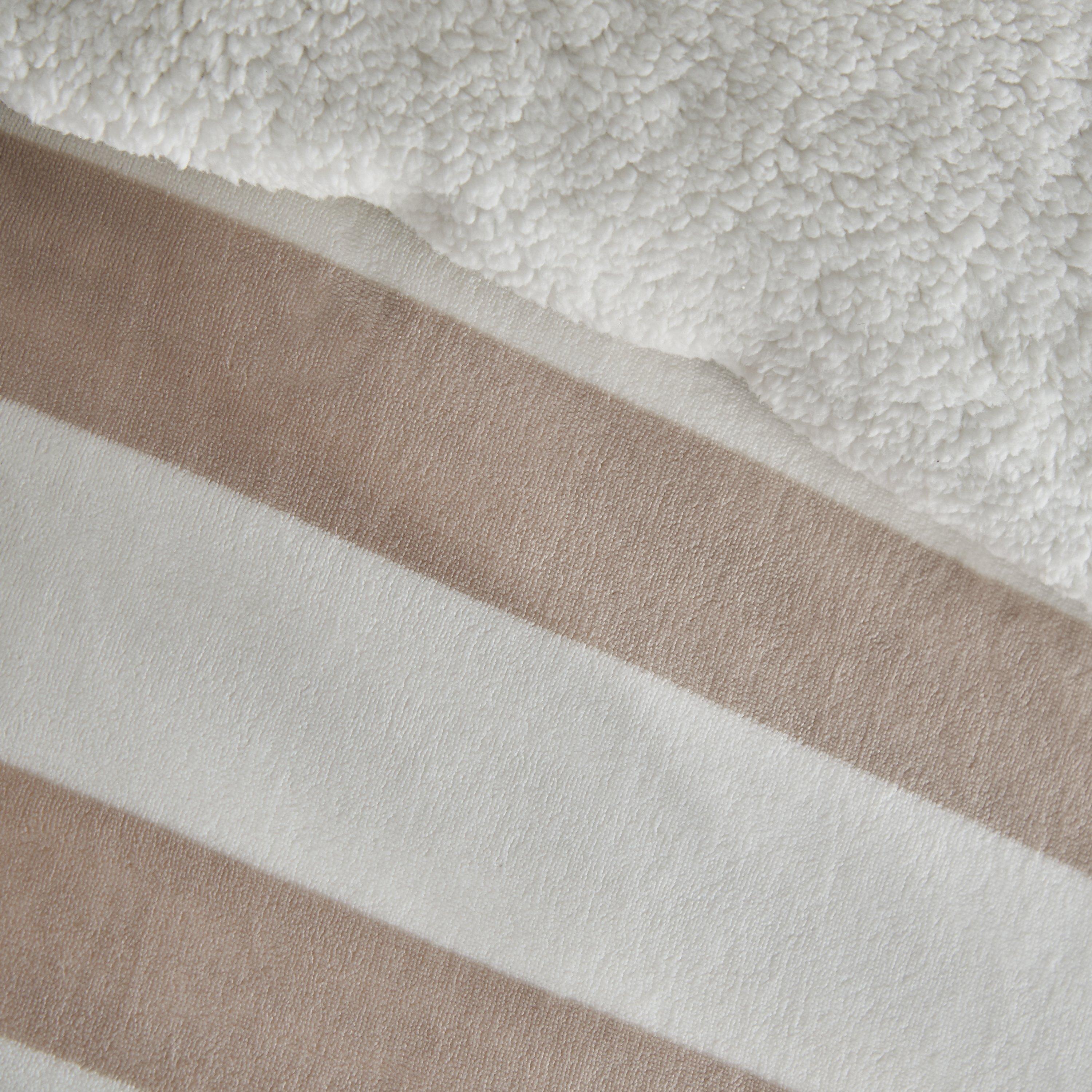 Natural - Catherine Lansfield - Cosy Sherpa Stripe Duvet Cover Set - 3
