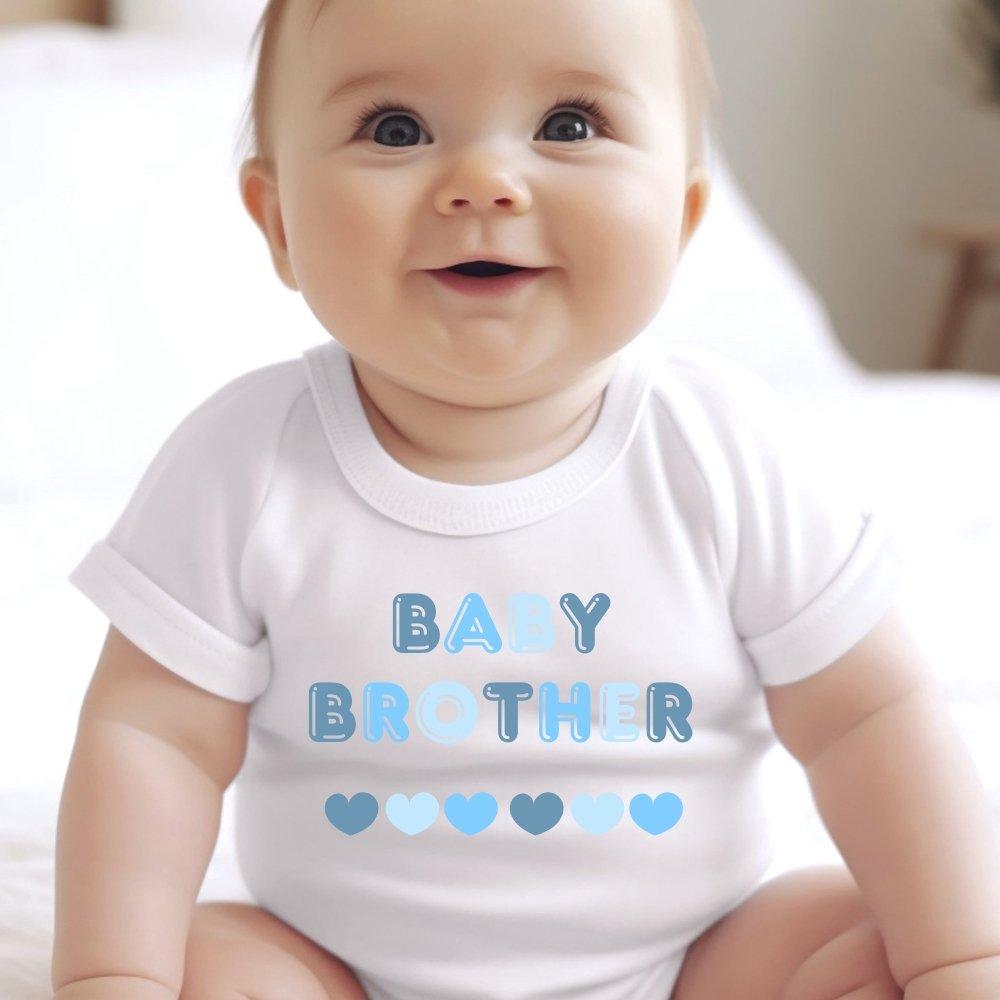 White - Aye Do Gifts - Baby Brother Baby Vest 7440-BBYvest - 1