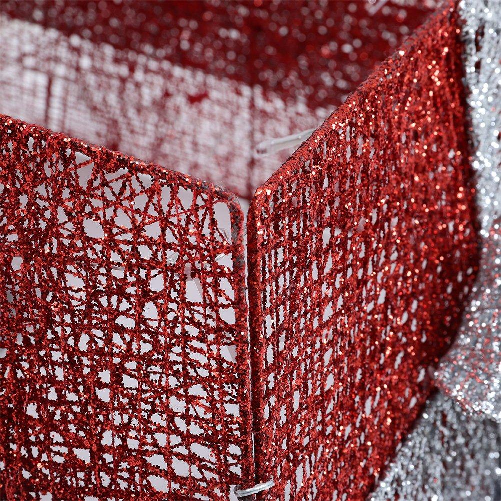 Red - LIFE IDEAS - Square Tree Collar Basket with Bow - 6