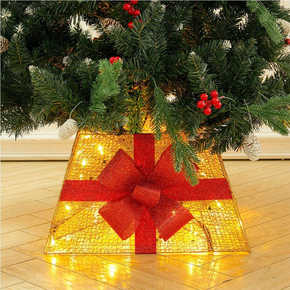 Square Tree Collar Basket with Bow
