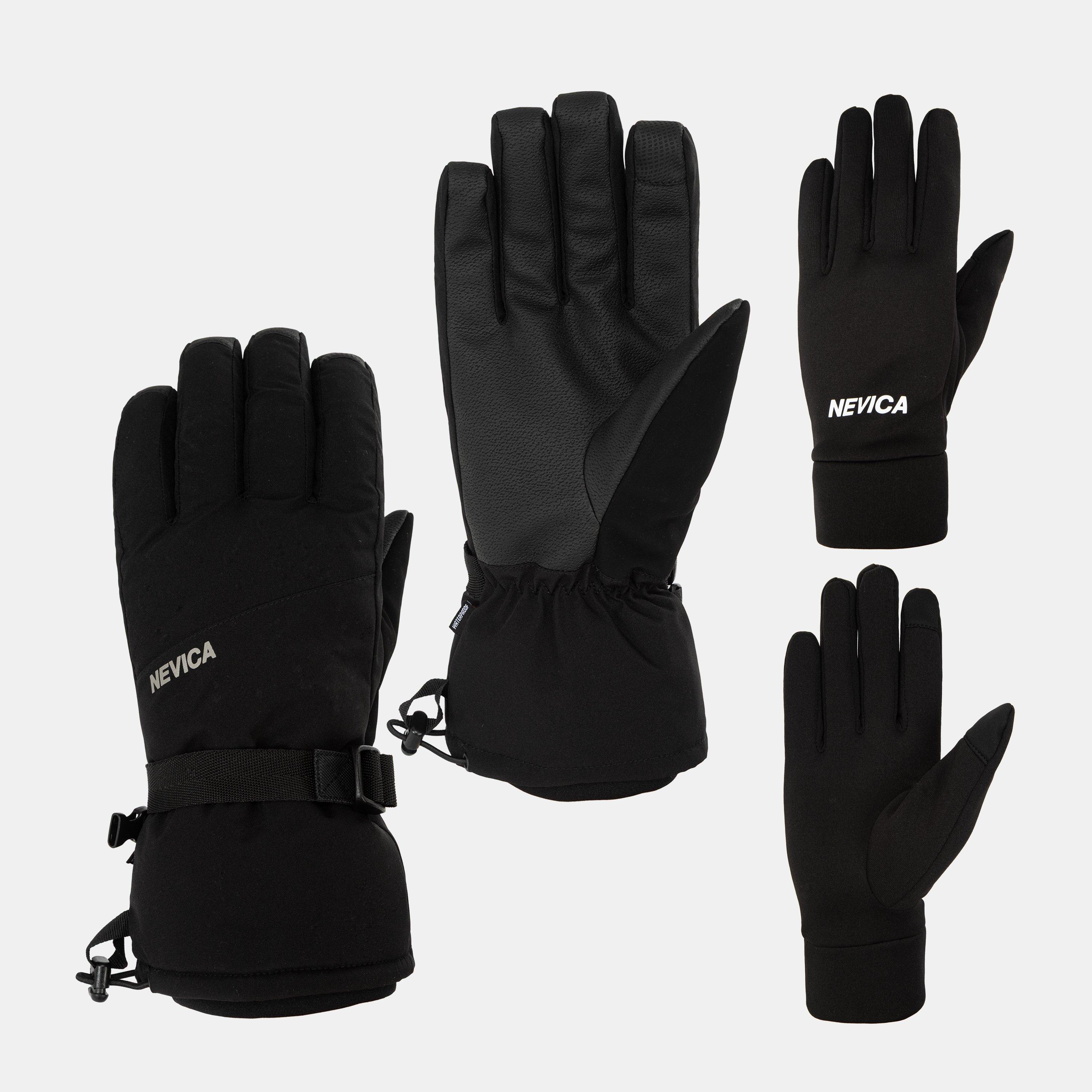 Nevica Men's 3-In-1 Ski Gloves - Black - M