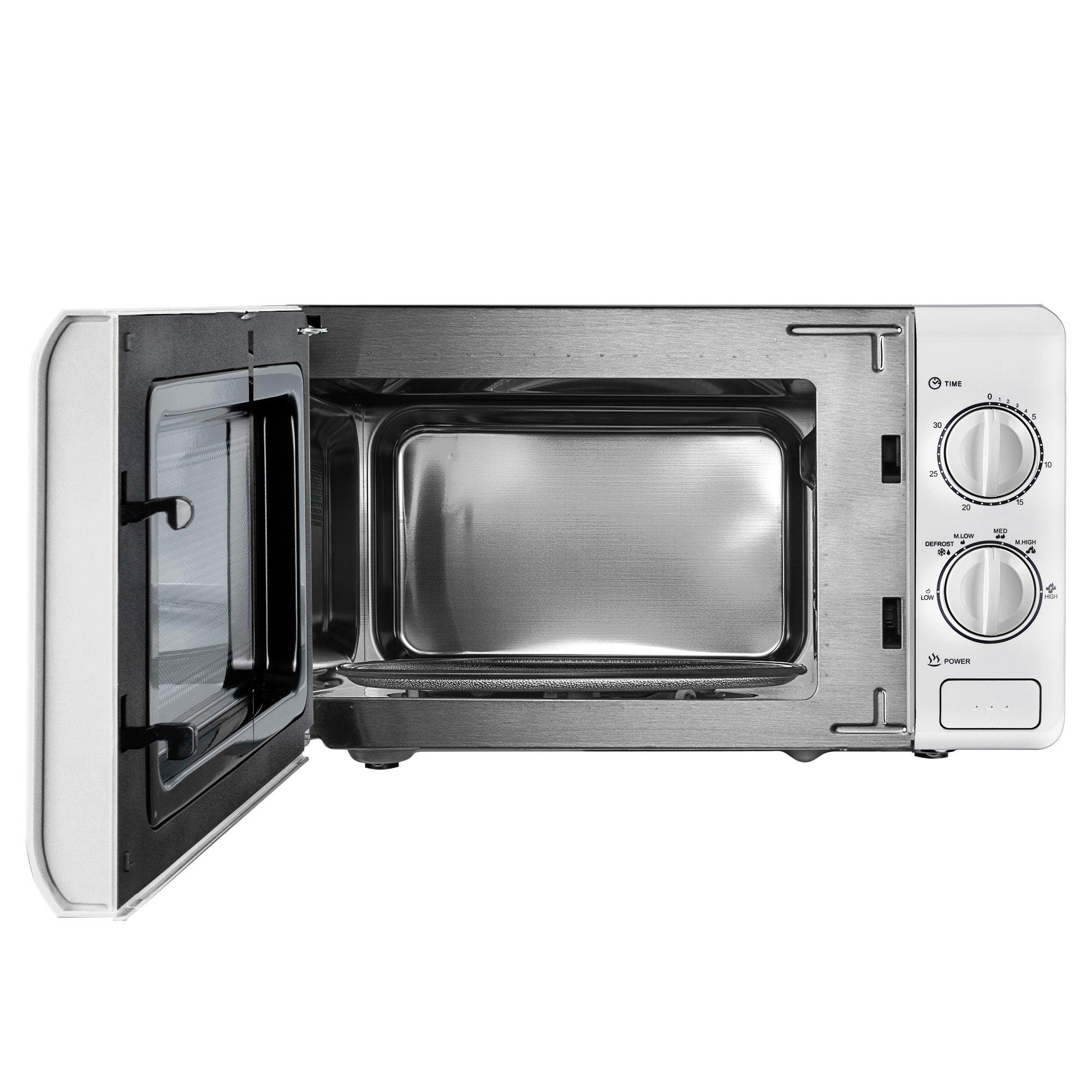 White - Daewoo Electricals - 20L White Manual 800W Microwave - 4