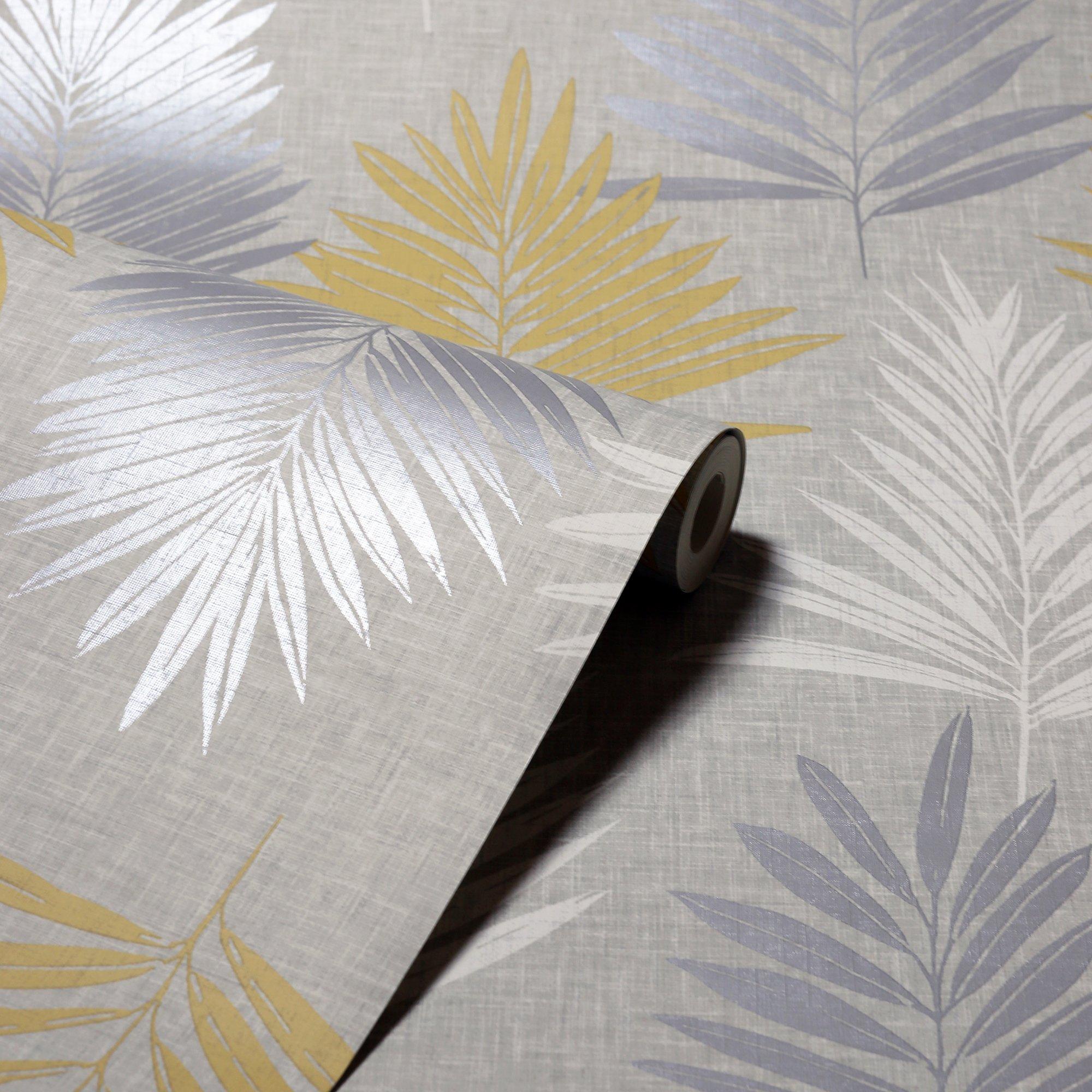 Yellow - Arthouse - Linen Palm Ochre/Grey sw12 - 2