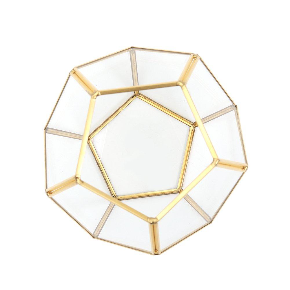 Clear - LIFE IDEAS - Dodecahedron Geometric Glass Terrarium - 4