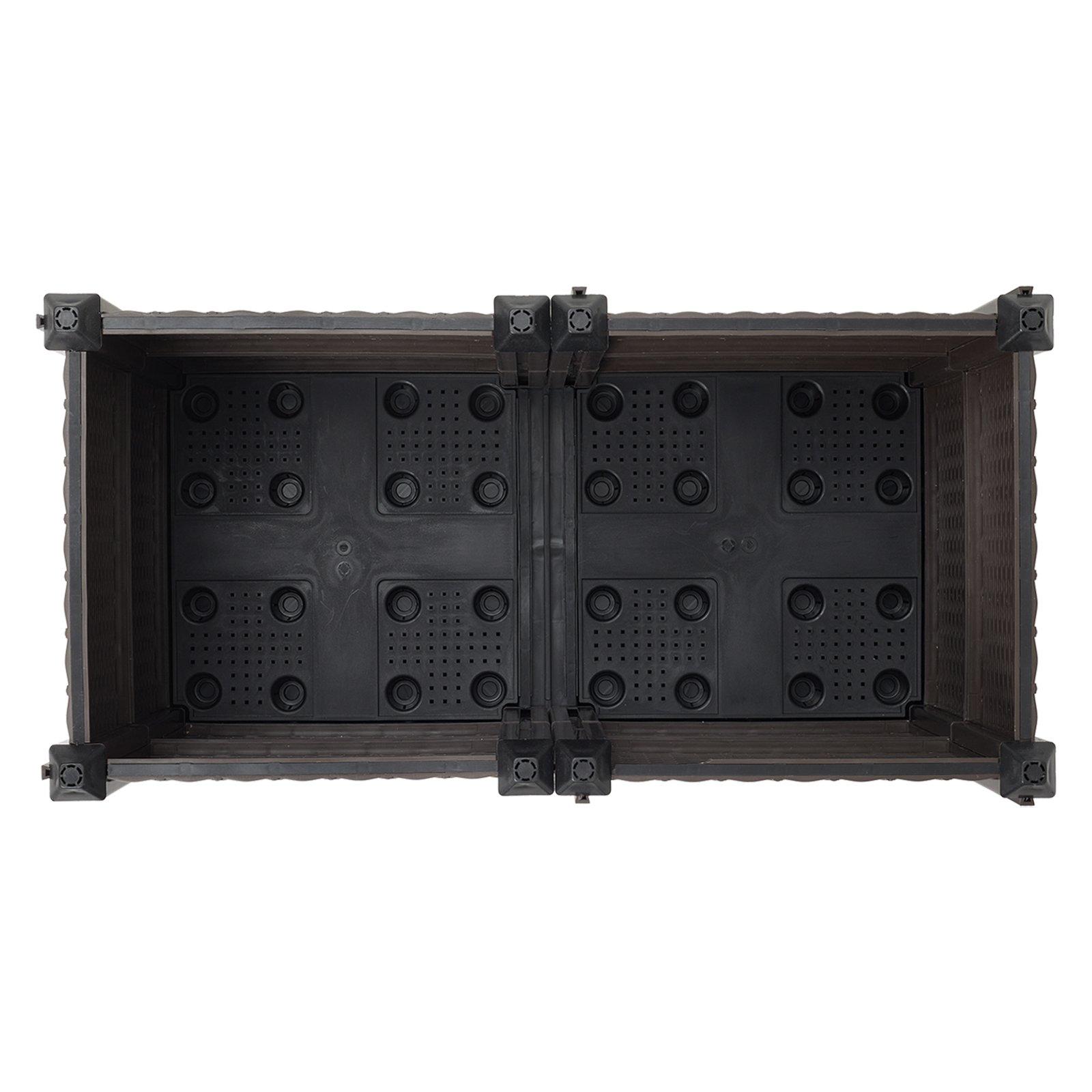 Brown - LIFE IDEAS - Plastic Raised Garden Bed Planter Box - 7