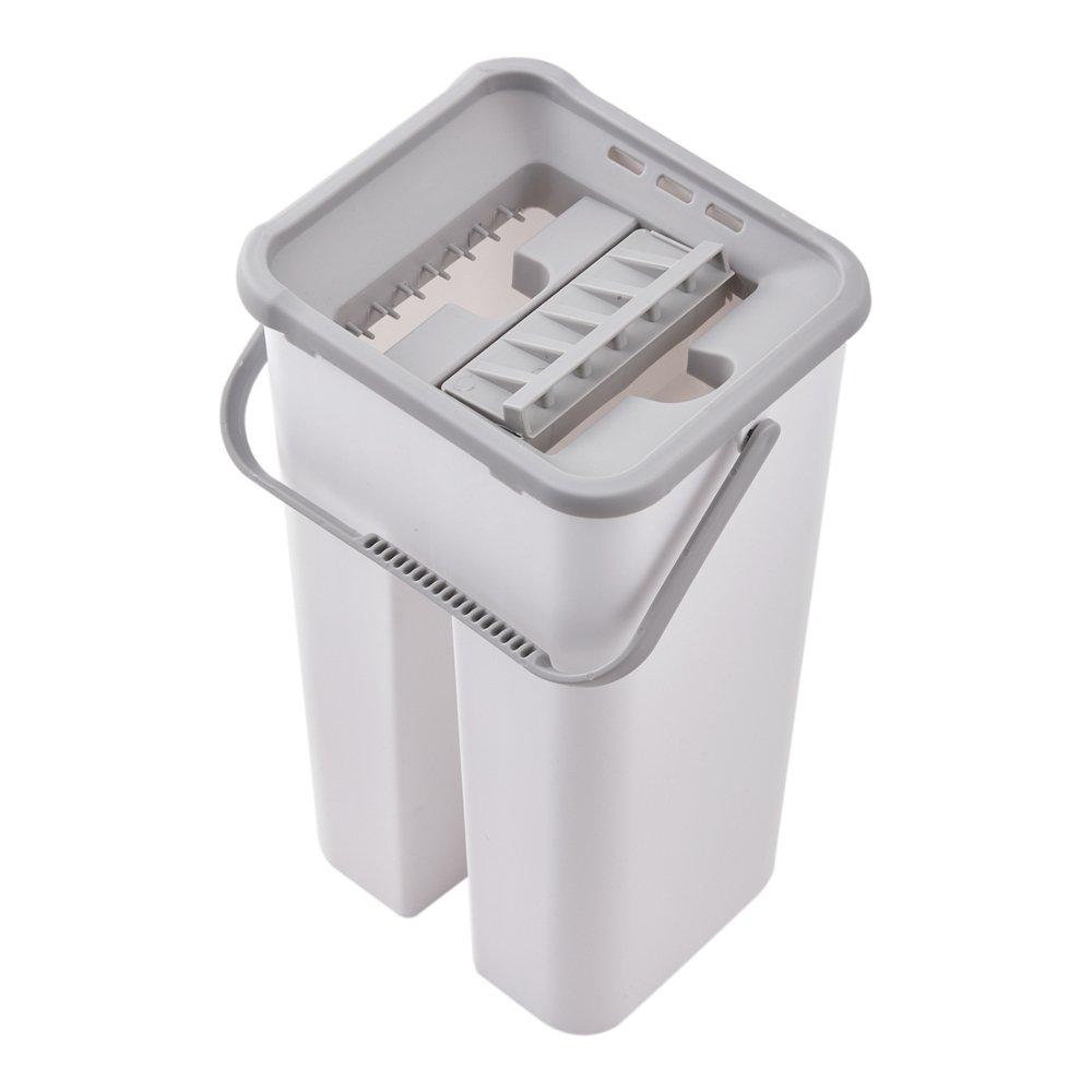 Grey & White - LIFE IDEAS - Flat Mop and Bucket Set for Floor Cleaning - 5