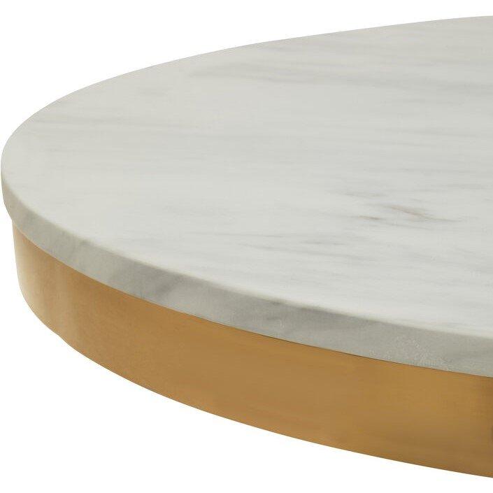 Gold - Fifty Five South - Azalea Dining Table With Round Base - 2