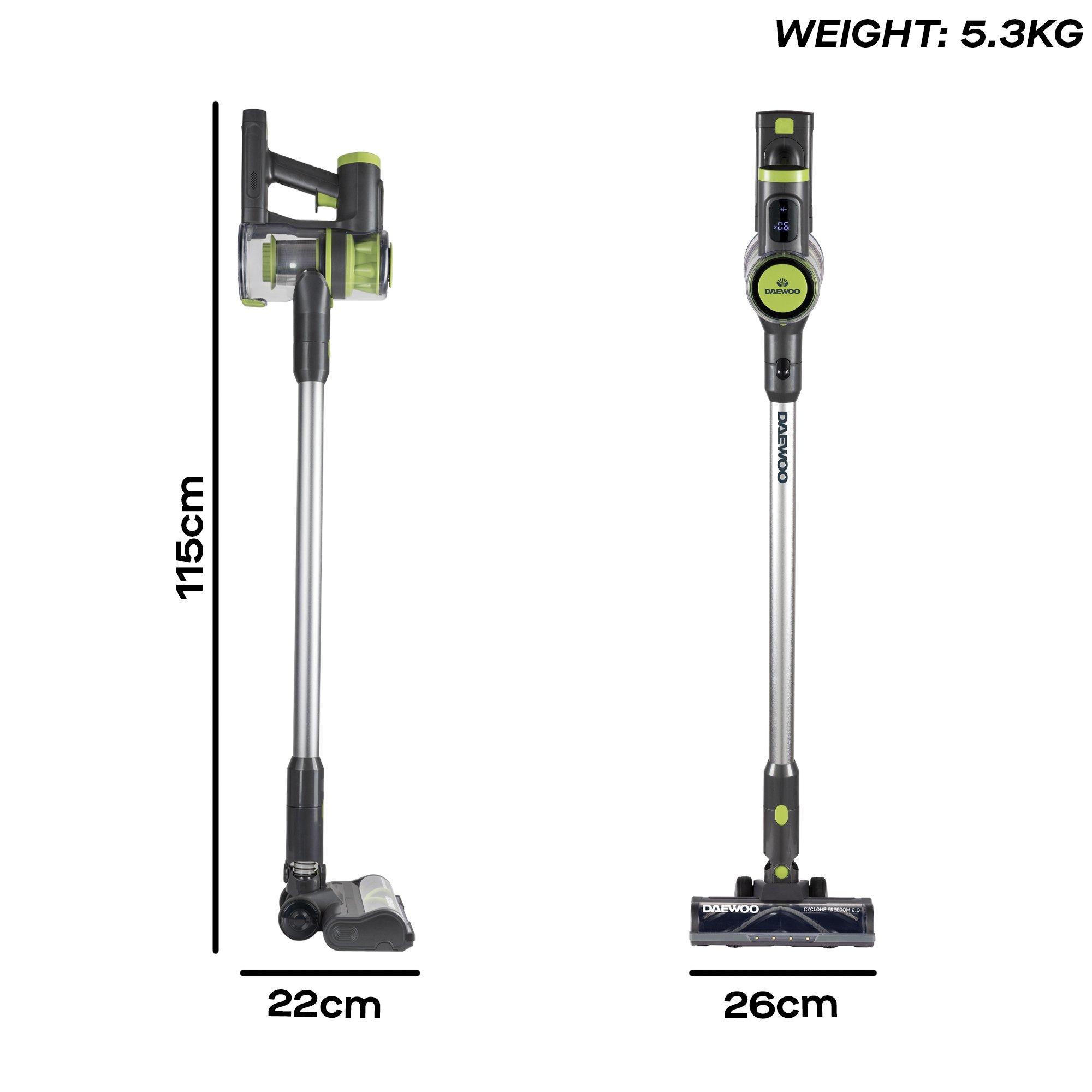 Grey - Daewoo Electricals - Cyclone Freedom Pro 2-in-1 Cordless Vacuum Cleaner - 7