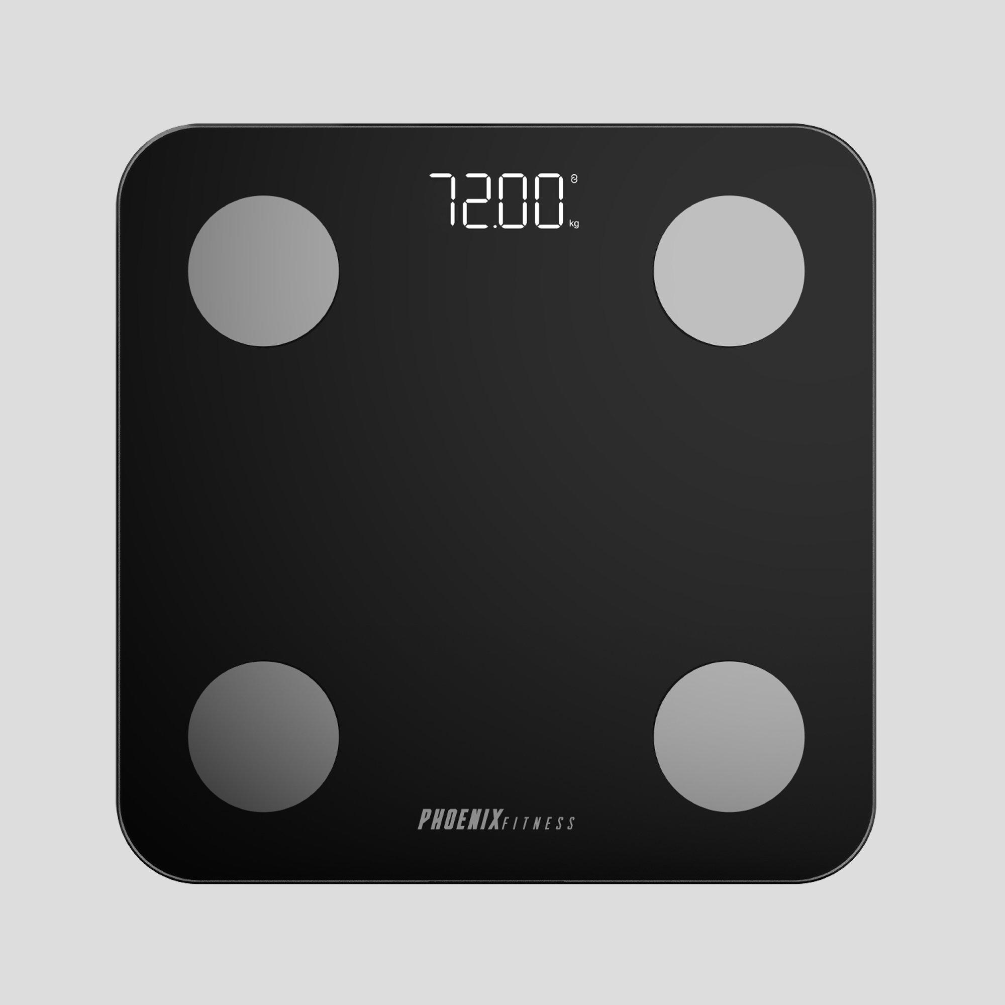 Black - Phoenix Fitness - Phoenix Fitness Smart Body Fat Scale Bluetooth - 1