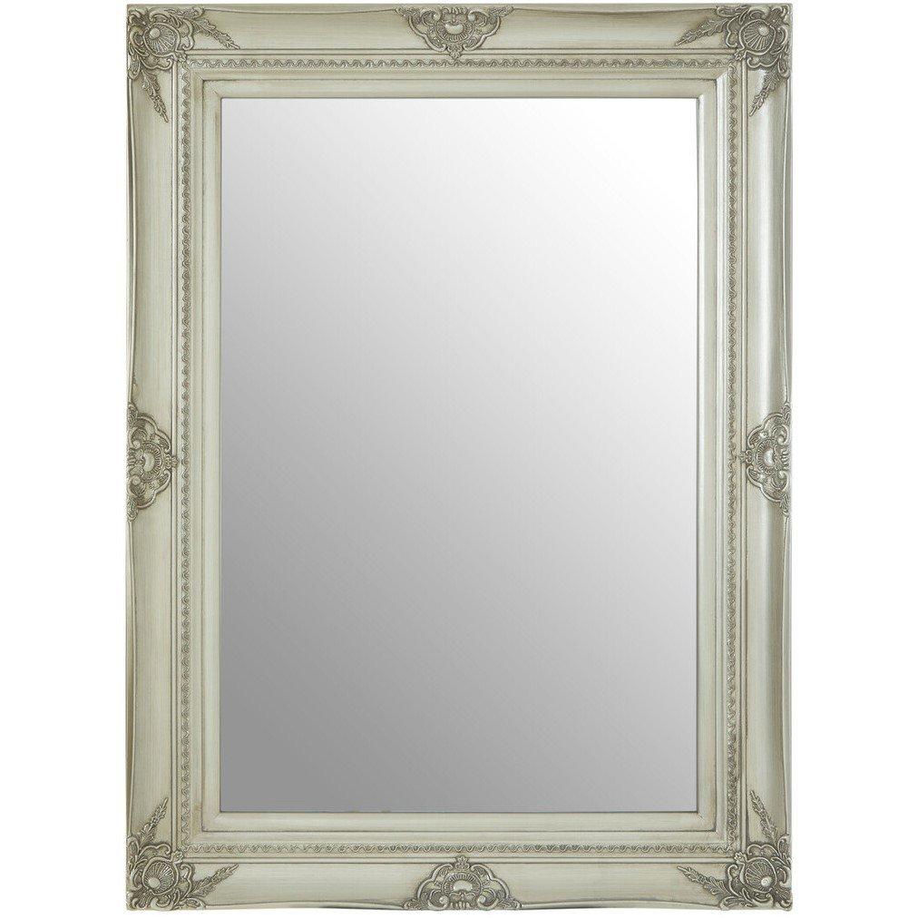 Interiors By Premier  Brussels Baroque Rectangular Wall Mirror Silver