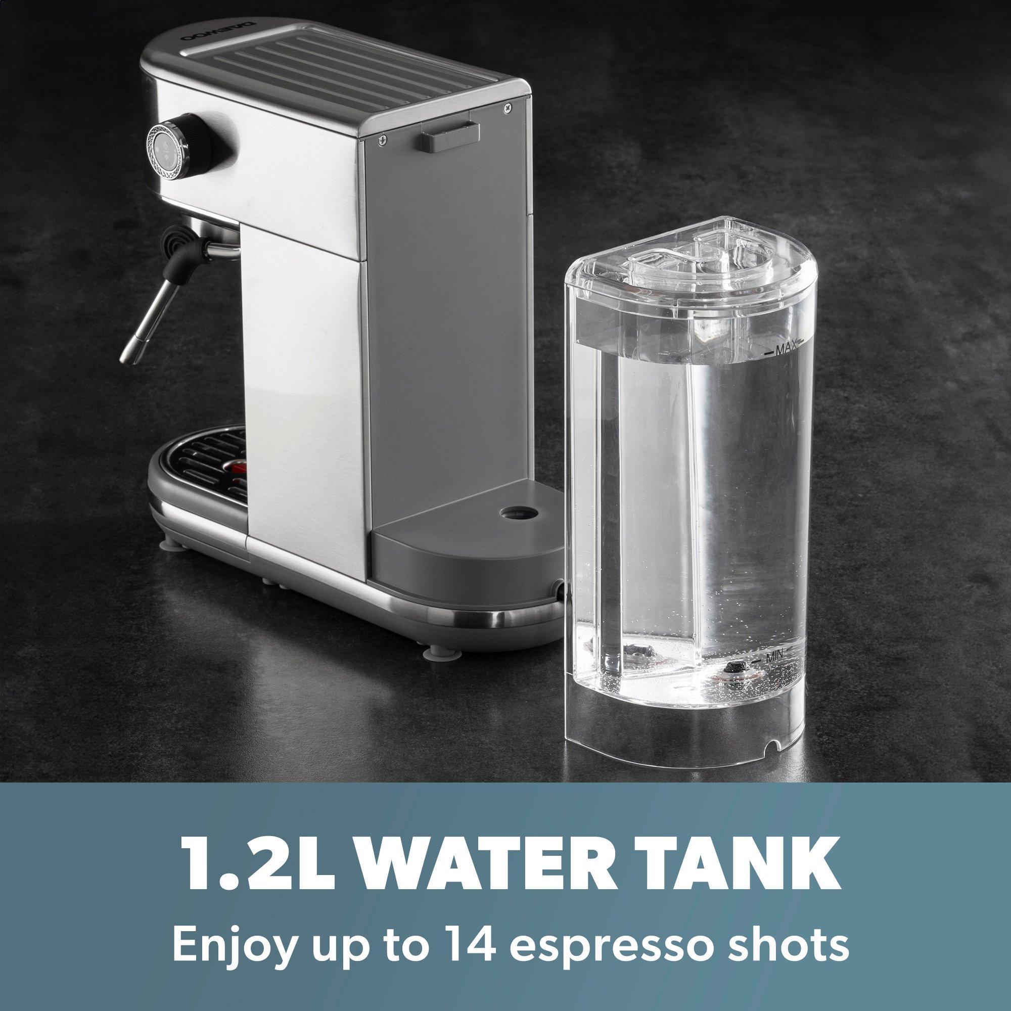 Silver - Daewoo Electricals - 20 BAR DIGITAL COMPACT ESPRESSO COFFEE MAKER - 5