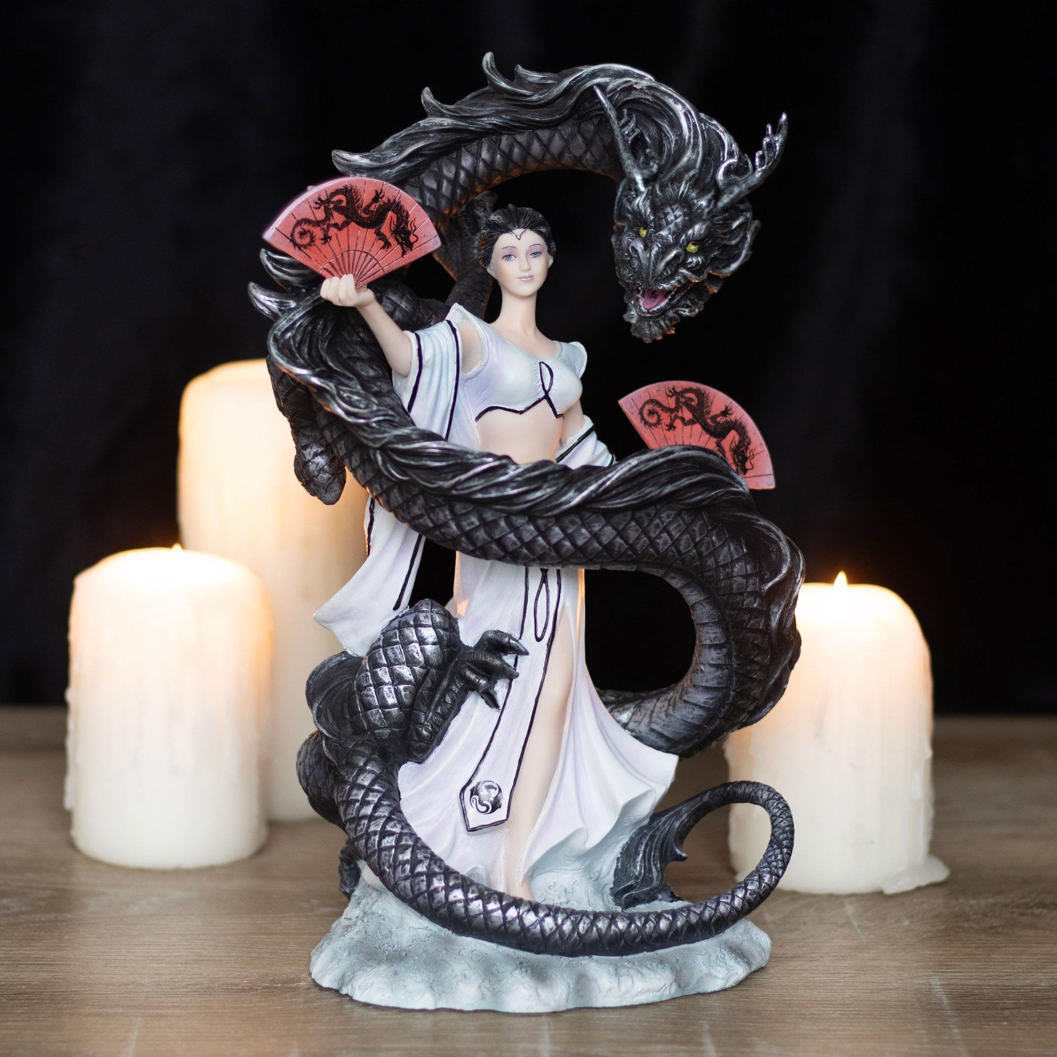 Something Different  Dragon Dance Figurine By Anne Stokes - Black