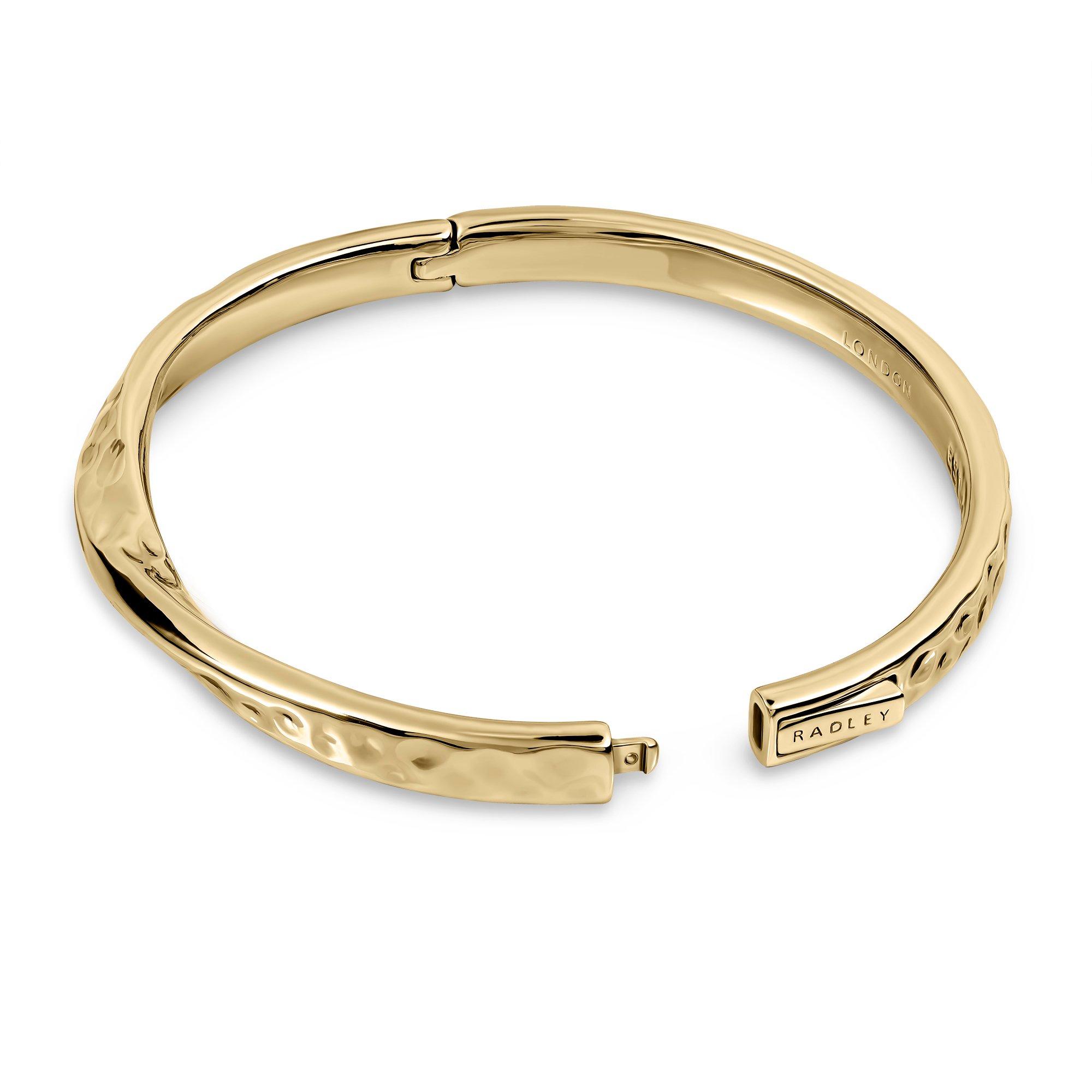 Gold - Radley - Radley 18ct Gold Plated Hammered Bangle - 2