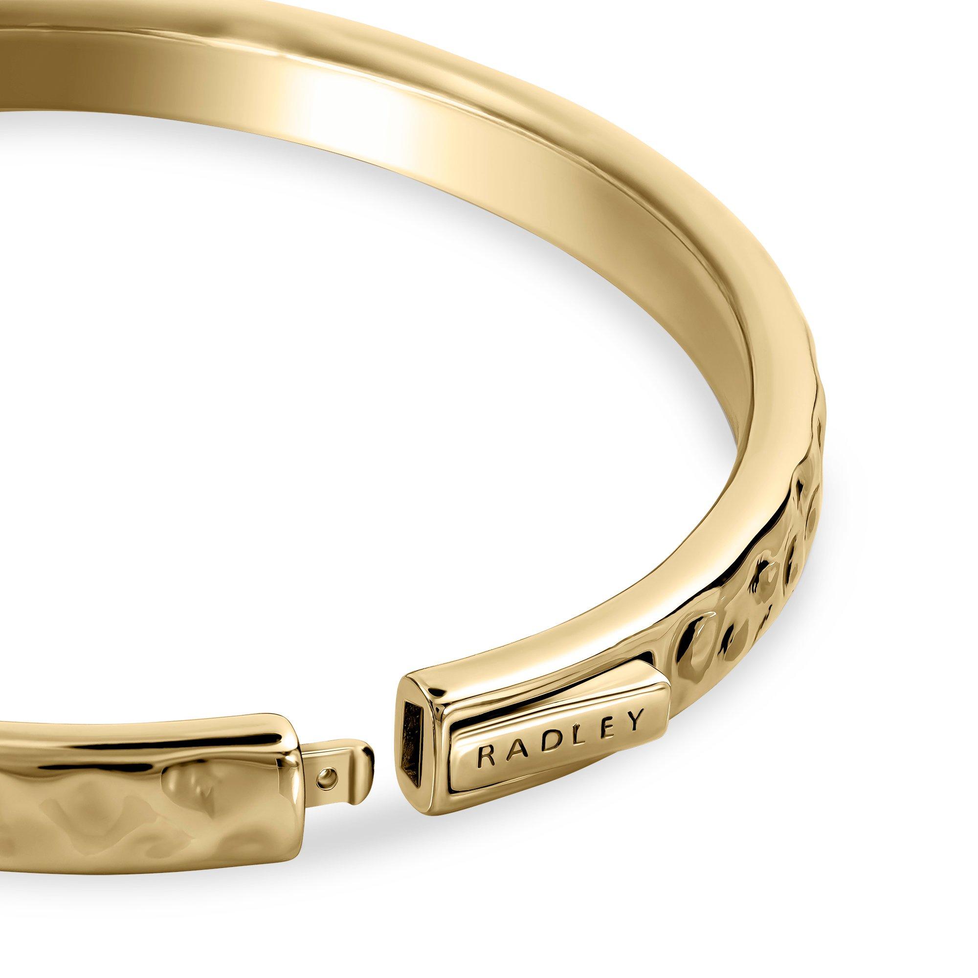 Gold - Radley - Radley 18ct Gold Plated Hammered Bangle - 3