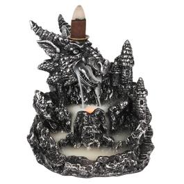 Something Different Silver Dragon Backflow Incense Burner With Light