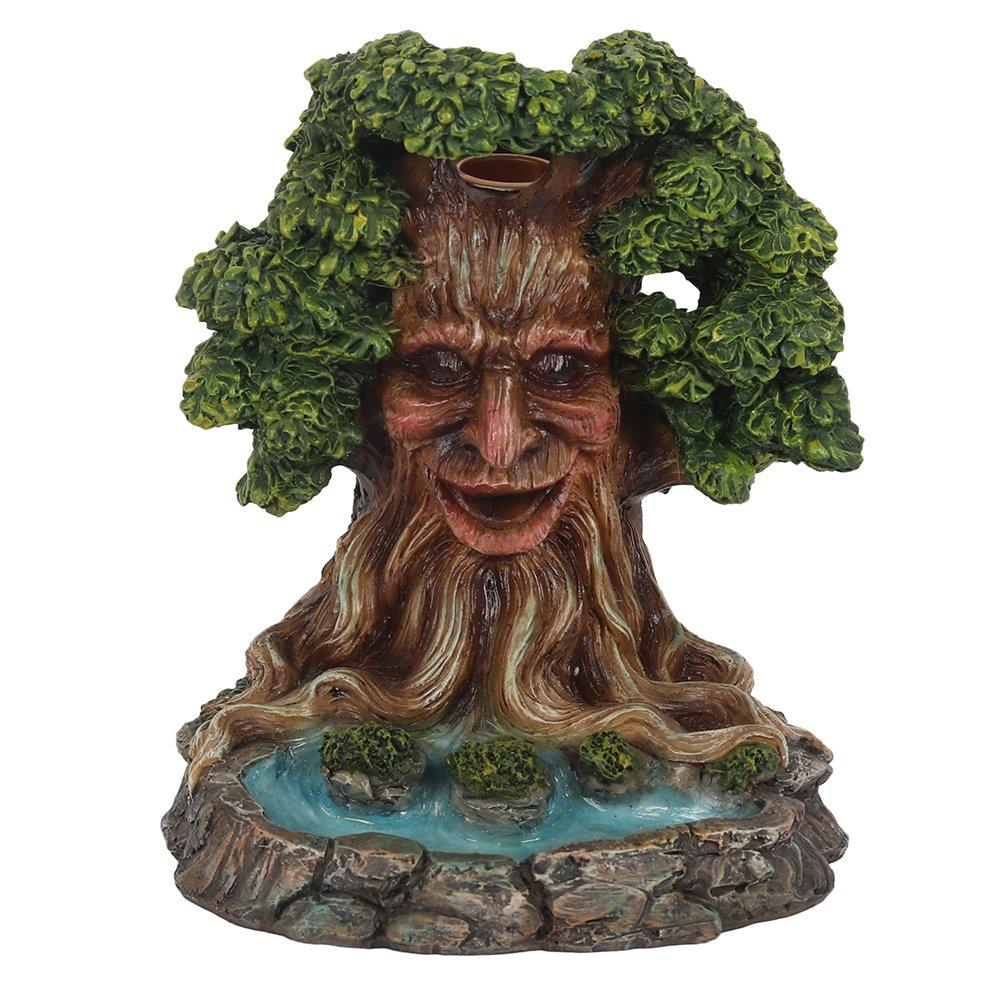 Something Different  Tree Man Pond Backflow Incense Burner - Brown