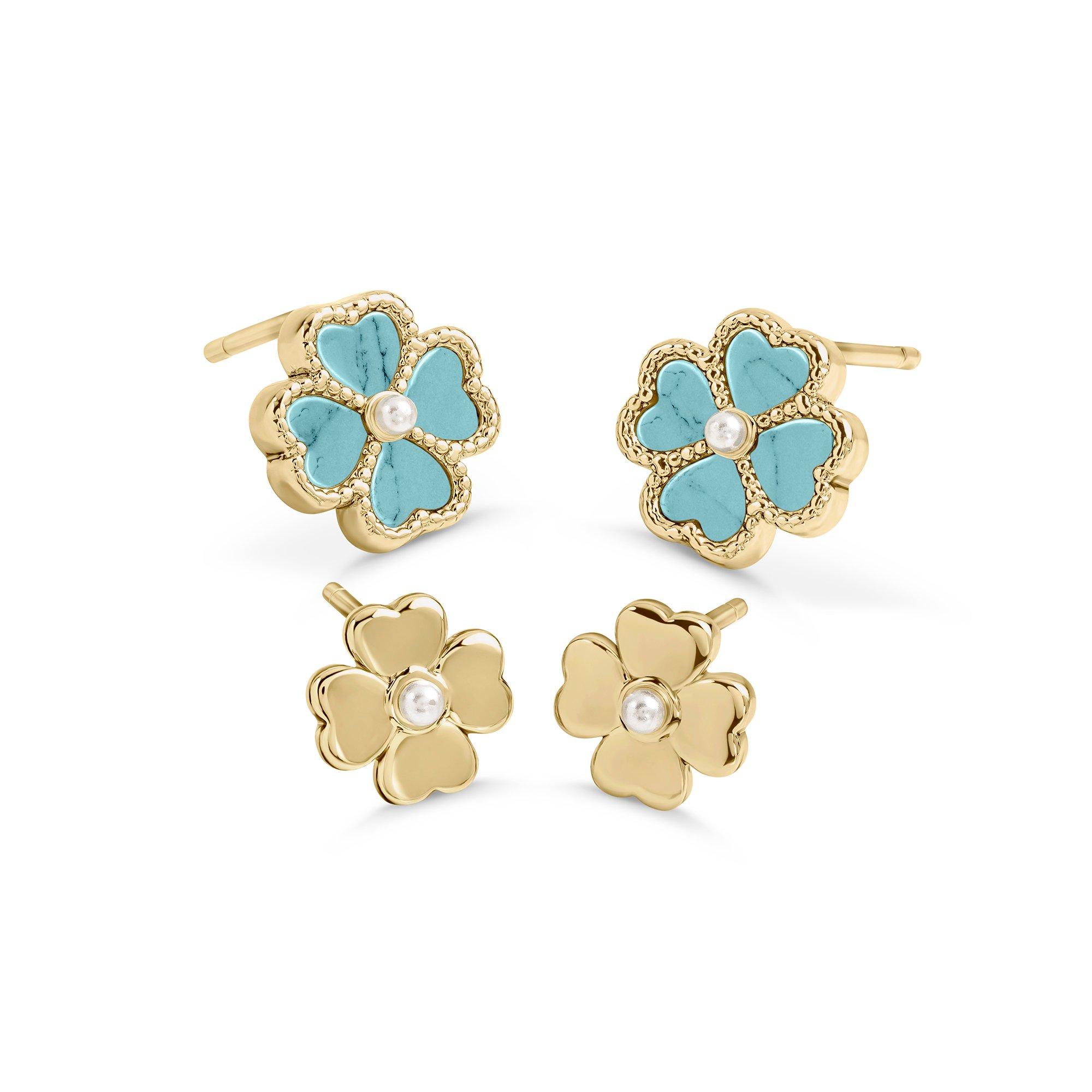 Gold - Radley - Radley 18ct Gold Plated Flower Earrings - 2