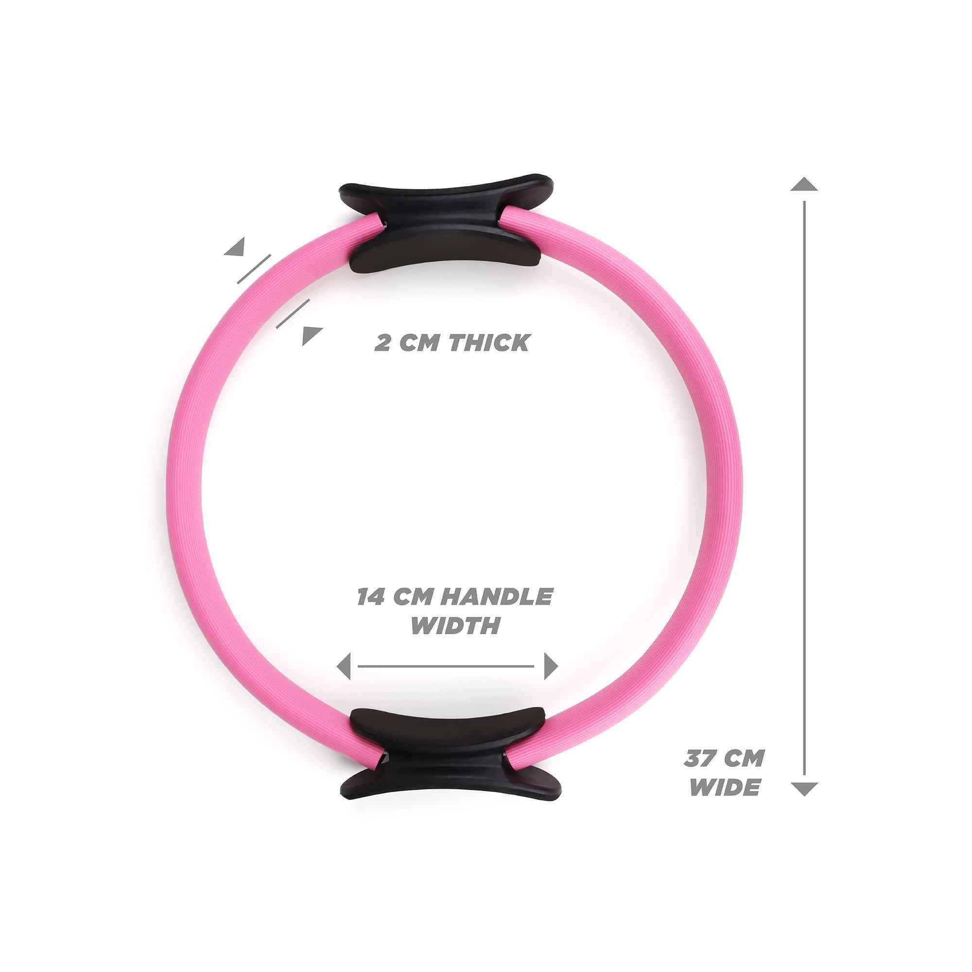 Pink - Phoenix Fitness - Double Handle Pilates Ring - 2