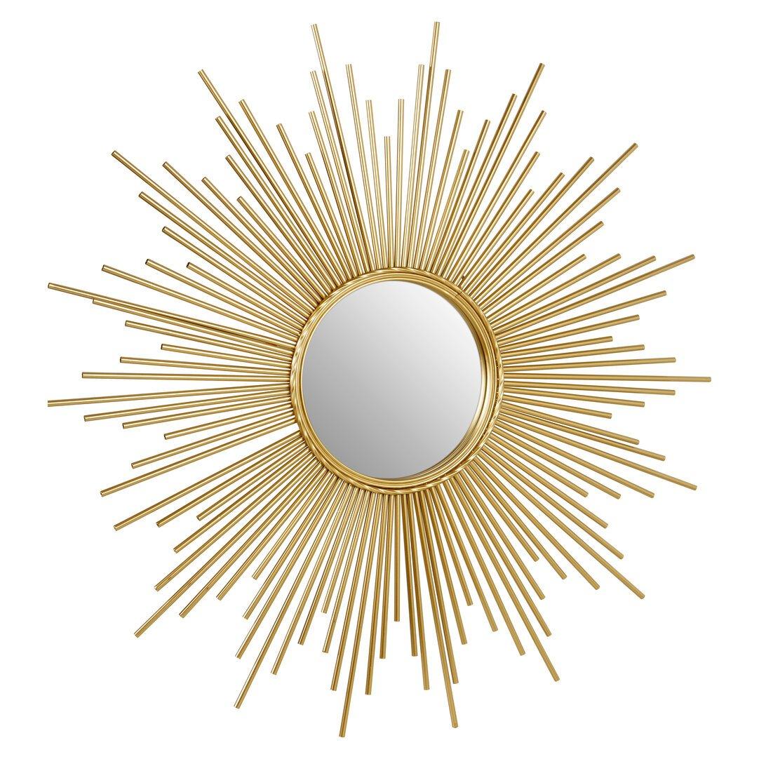 Gold - Interiors by Premier - Cristal Wall Mirror with Gold Finish Frame - 2