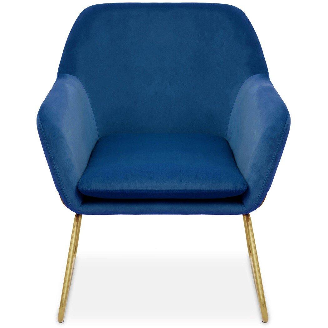 Interiors By Premier  Xander Midnight Velvet Armchair - Blue