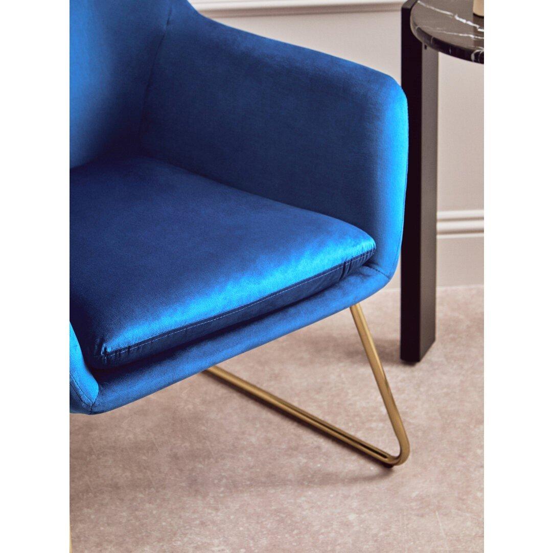 Blue - Interiors by Premier - Xander Midnight Velvet Armchair - 3