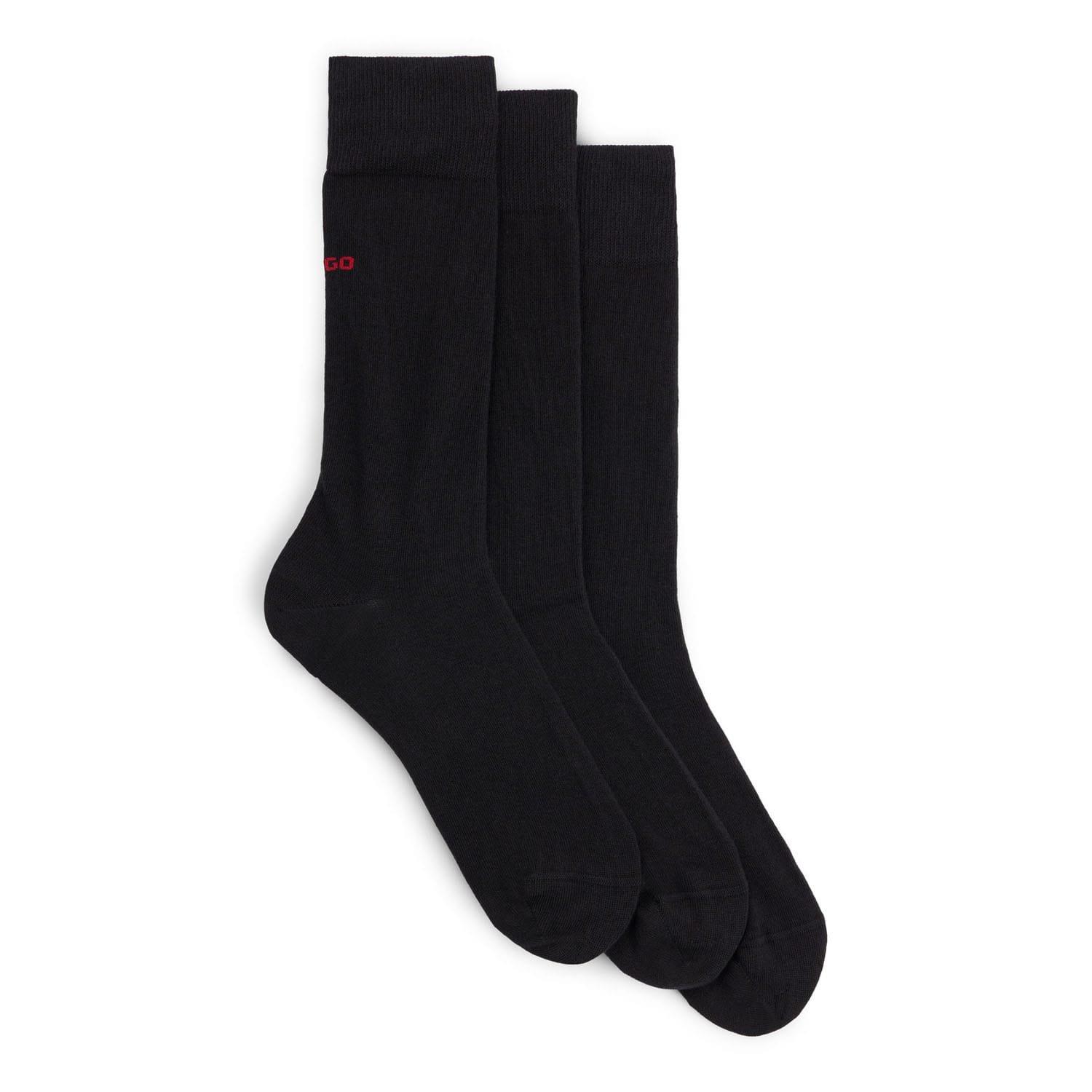 Black - Hugo - 3 Pack of Logo Detail Socks - 1