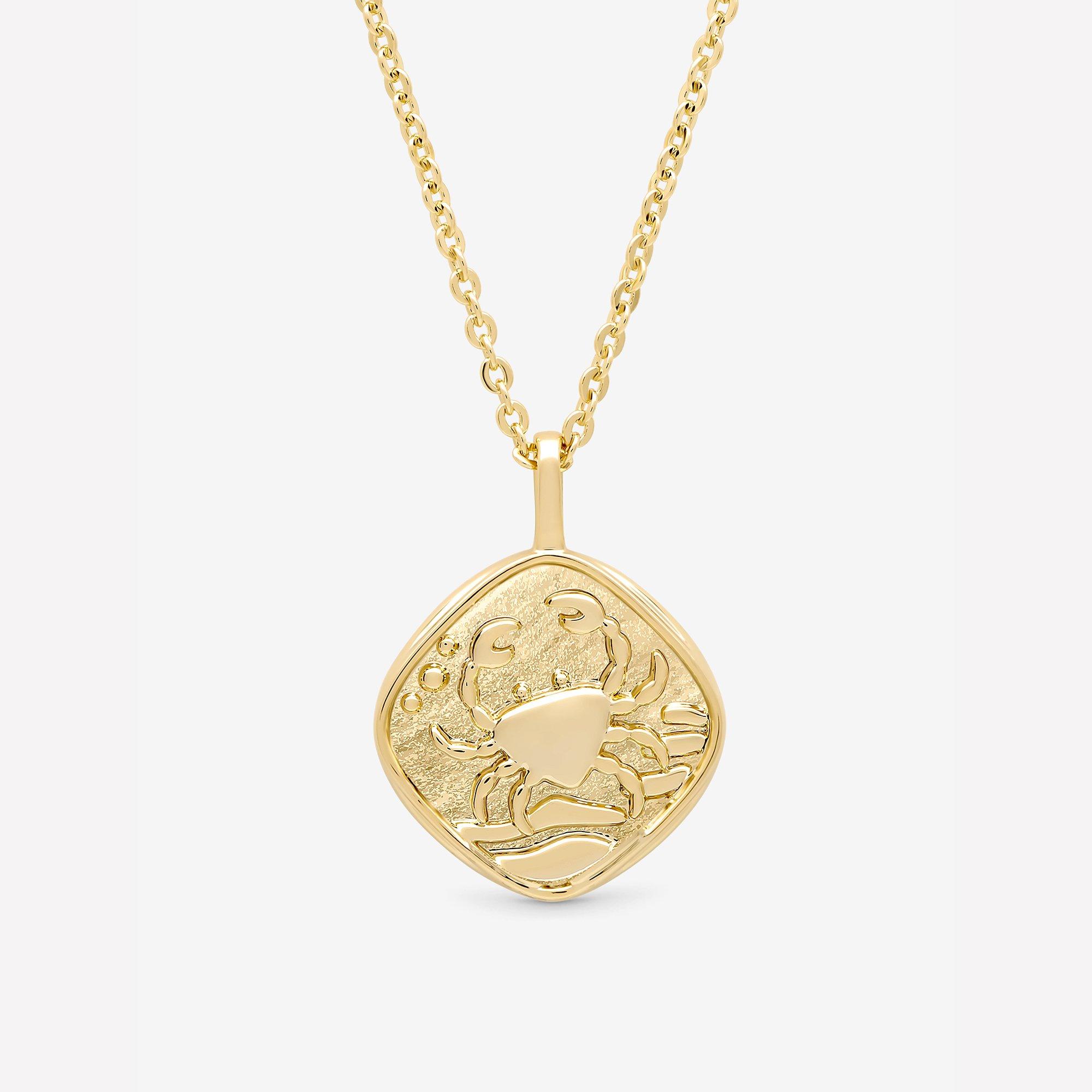Gold - Jon Richard - Gold Plated Molten Horoscope Necklace - Cancer - 2