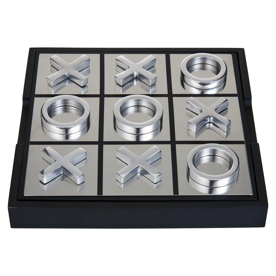 Fifty Five South  Churchill Games Black And Noughts And Cross Silver