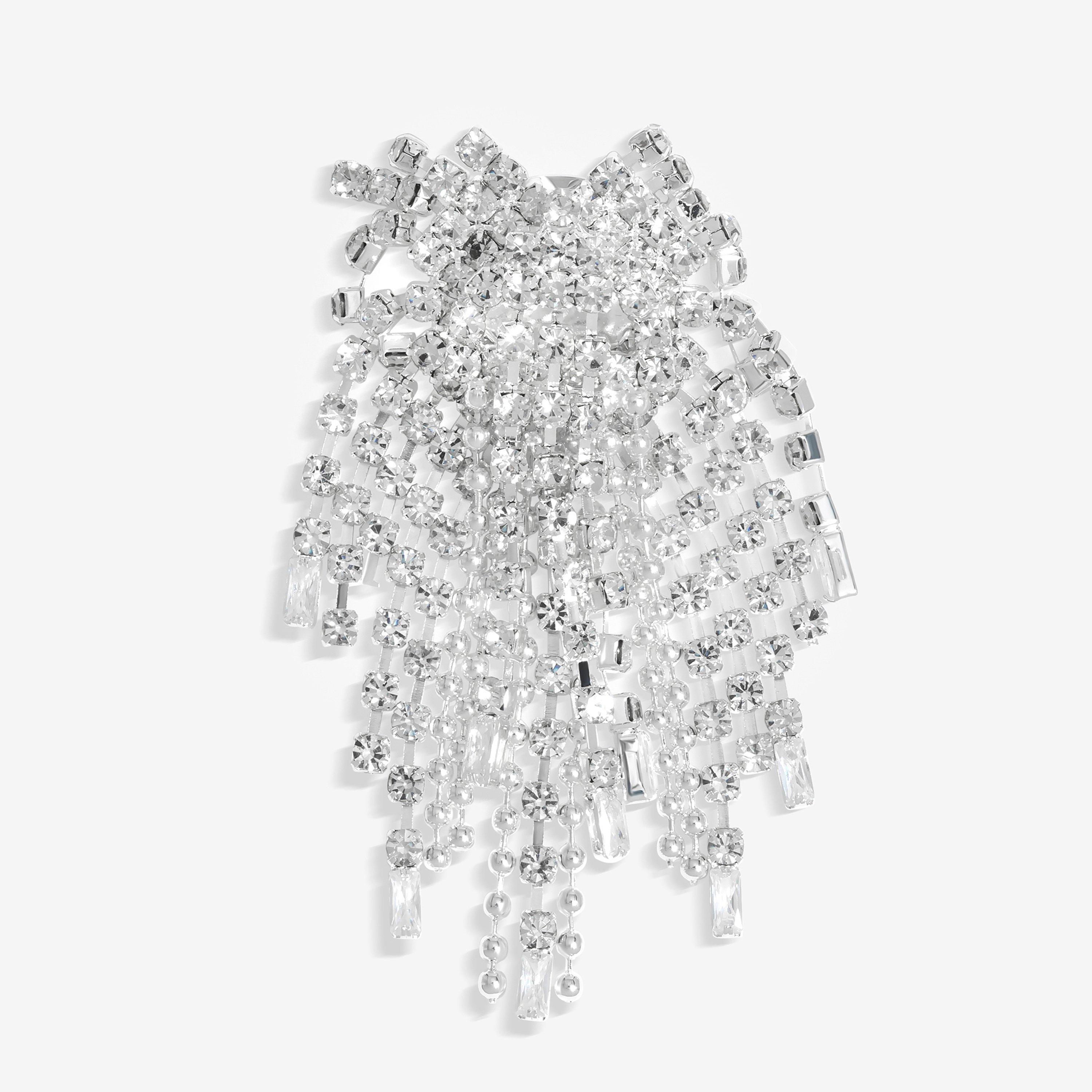 Silver - Jon Richard - Silver Plated Crystal Shower Brooch - Gift Box - 2