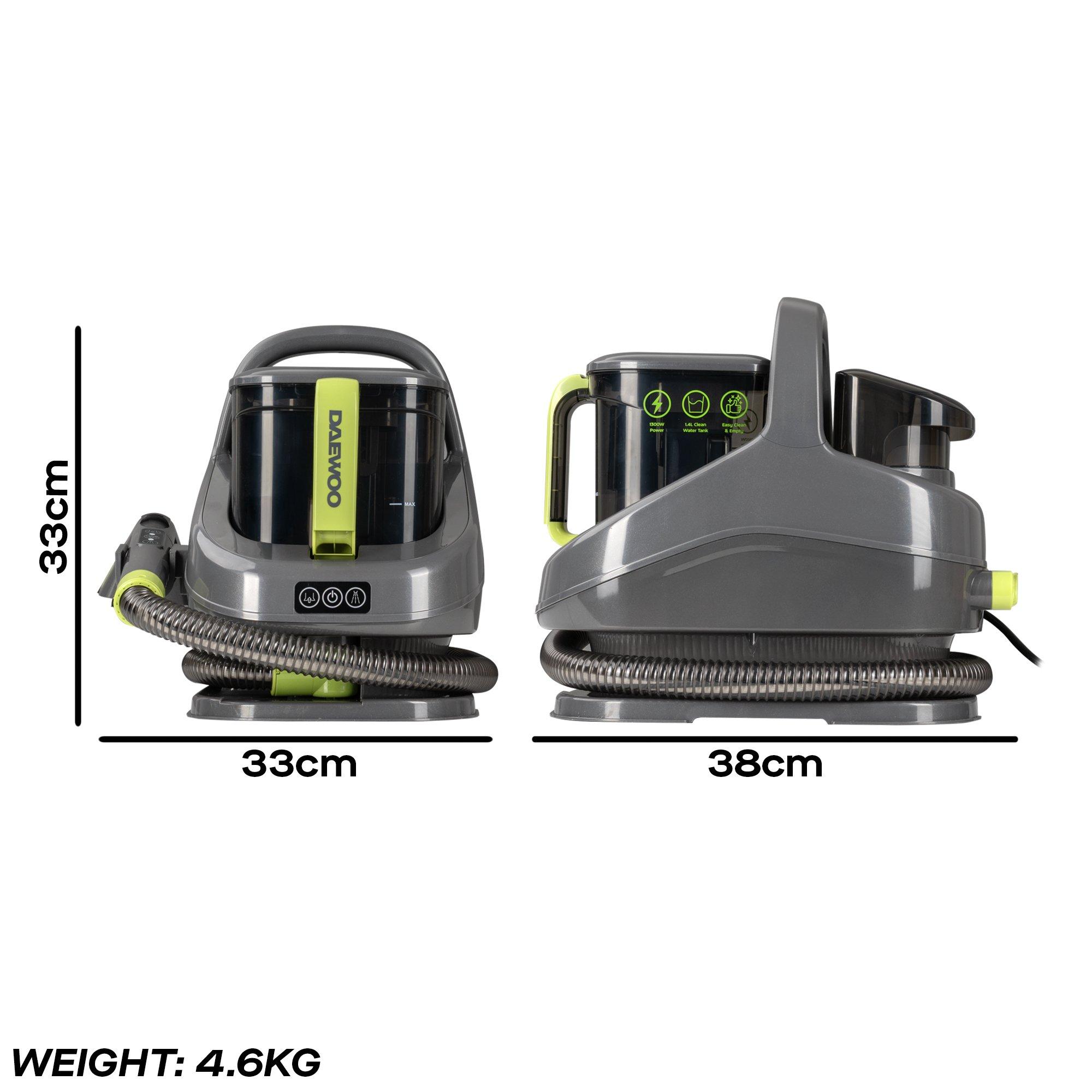 Grey - Daewoo Electricals - Aquastream 1300W 1.4L Carpet & Upholstery Spot Cle - 6