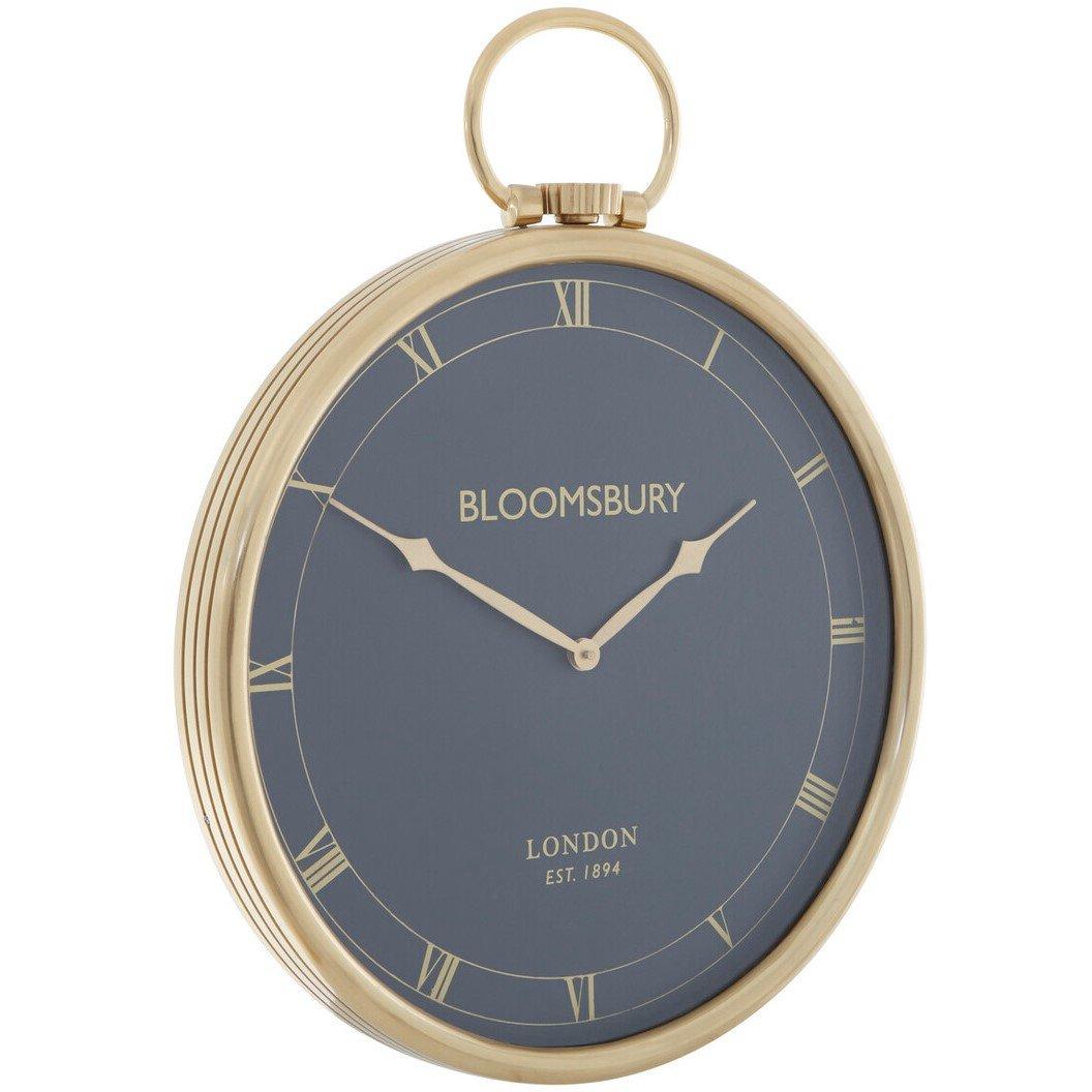 Black Gold - Premier Housewares - Mateo Pocket Watch Design Small Wall Clock - 2