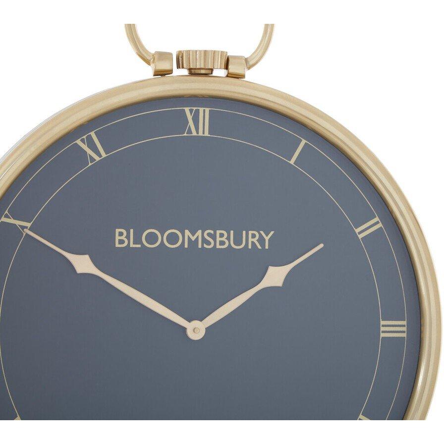 Black Gold - Premier Housewares - Mateo Pocket Watch Design Small Wall Clock - 3