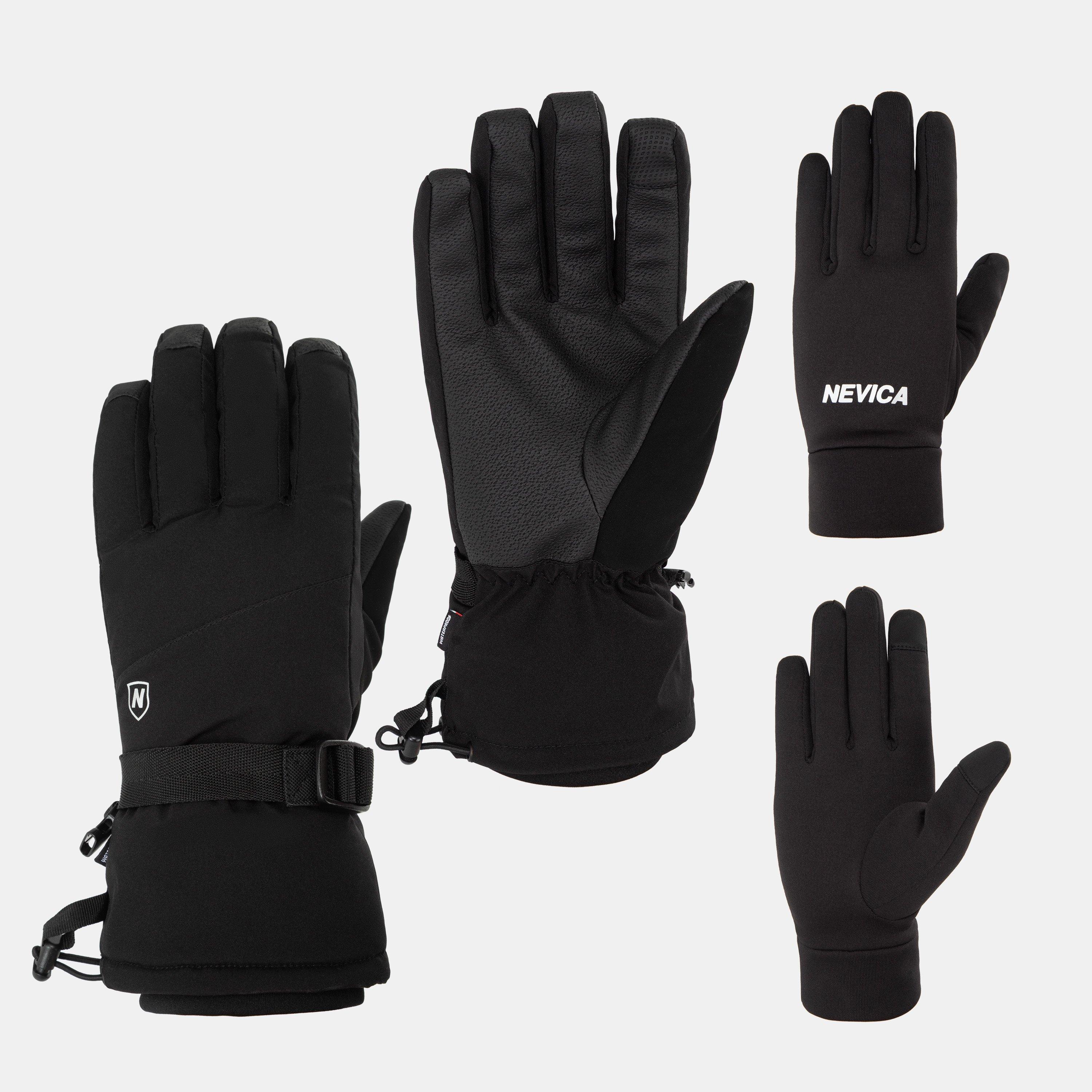 Nevica Women's 3-In-1 Ski Gloves - Black - S