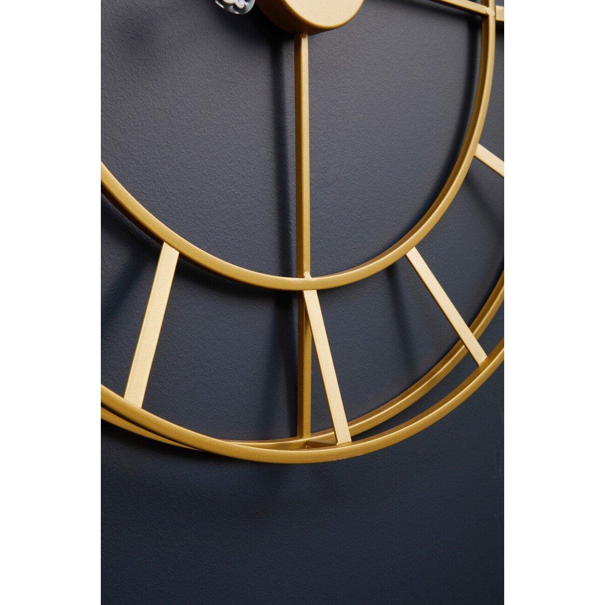 Gold - Premier Housewares - Kent 60cm Dia Large Gold Finish Metal Wall Clock - 3