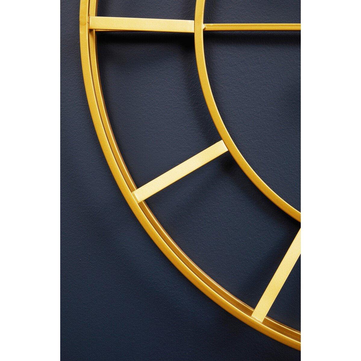 Gold - Premier Housewares - Kent 60cm Dia Large Gold Finish Metal Wall Clock - 4